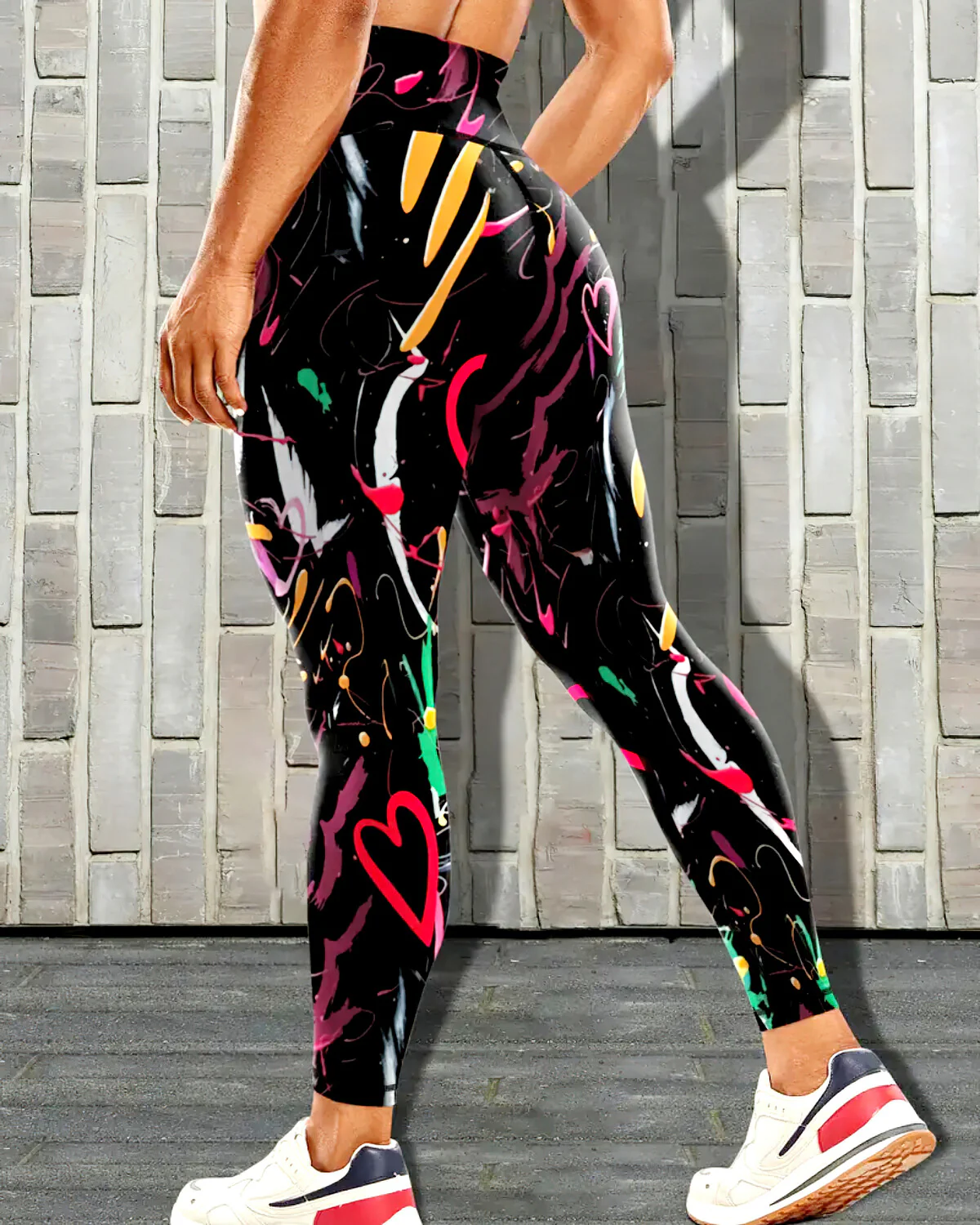 Abstract Love Leggings - Image 6