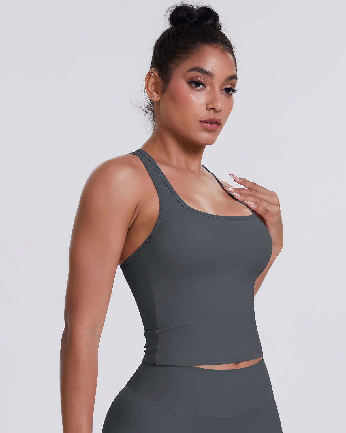 Alina Crop Top - Dark Grey - Image 5