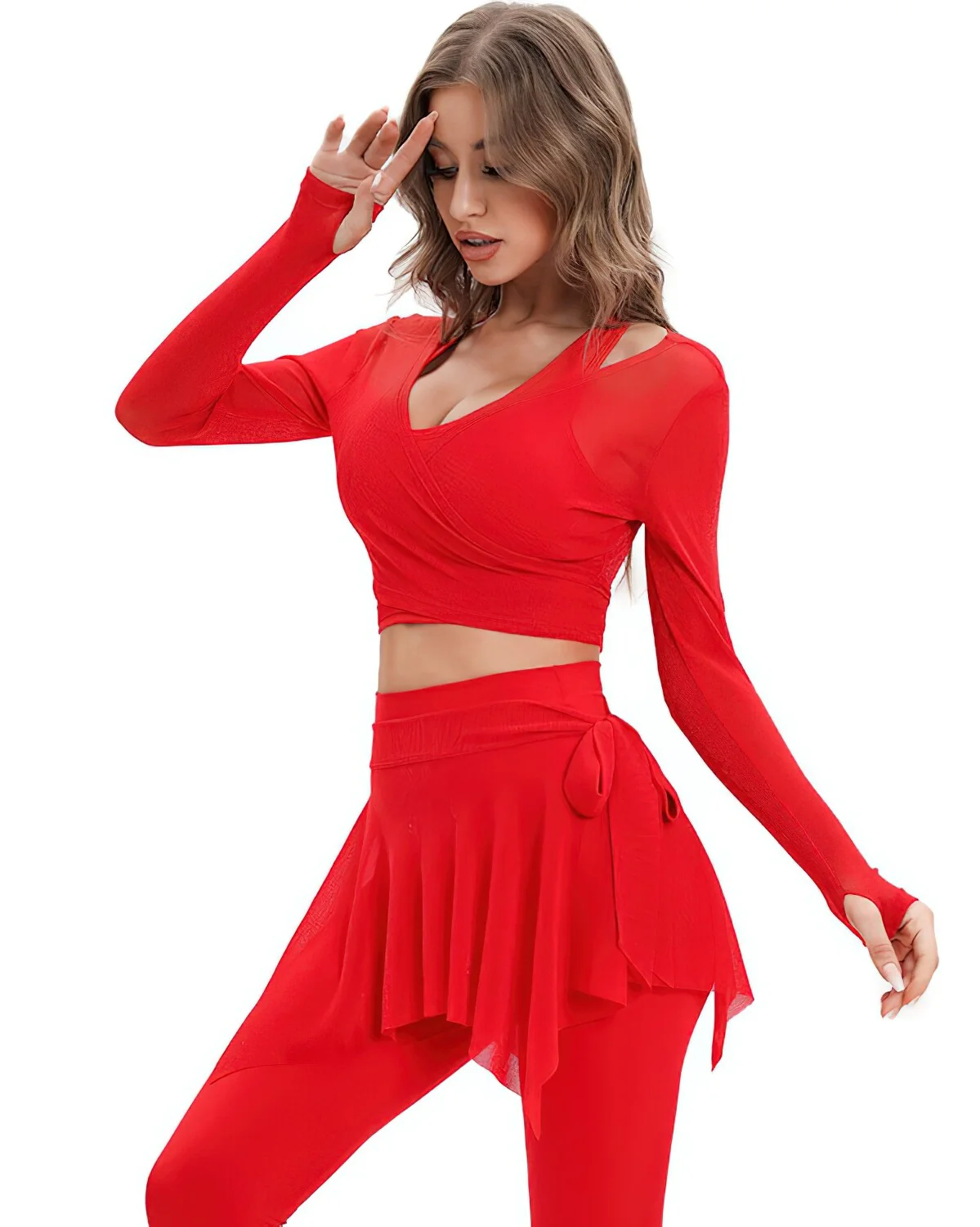 Aliza Cover-Up Skirt - Red - Image 4