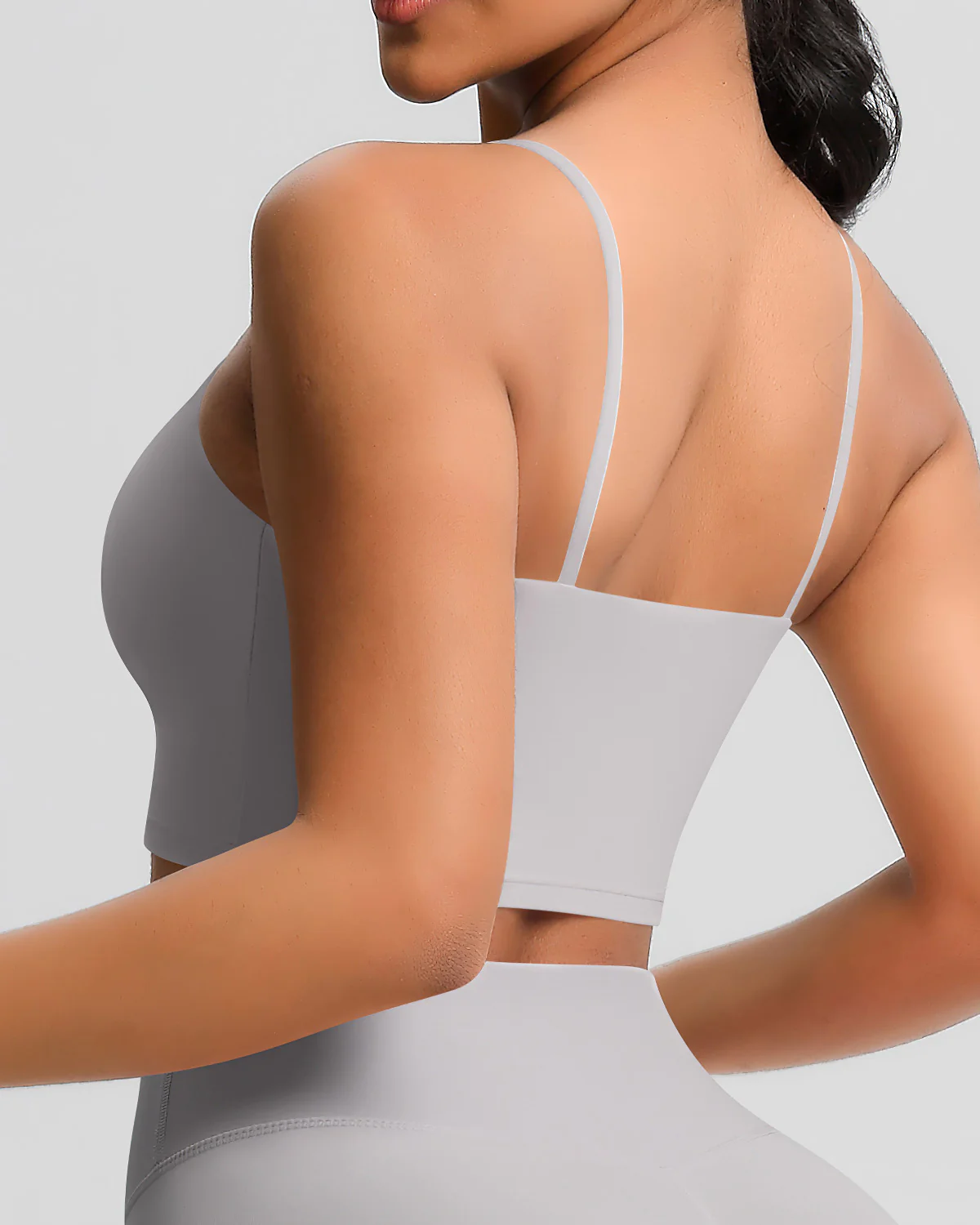 Ava Crop Top - Light Grey - Image 3