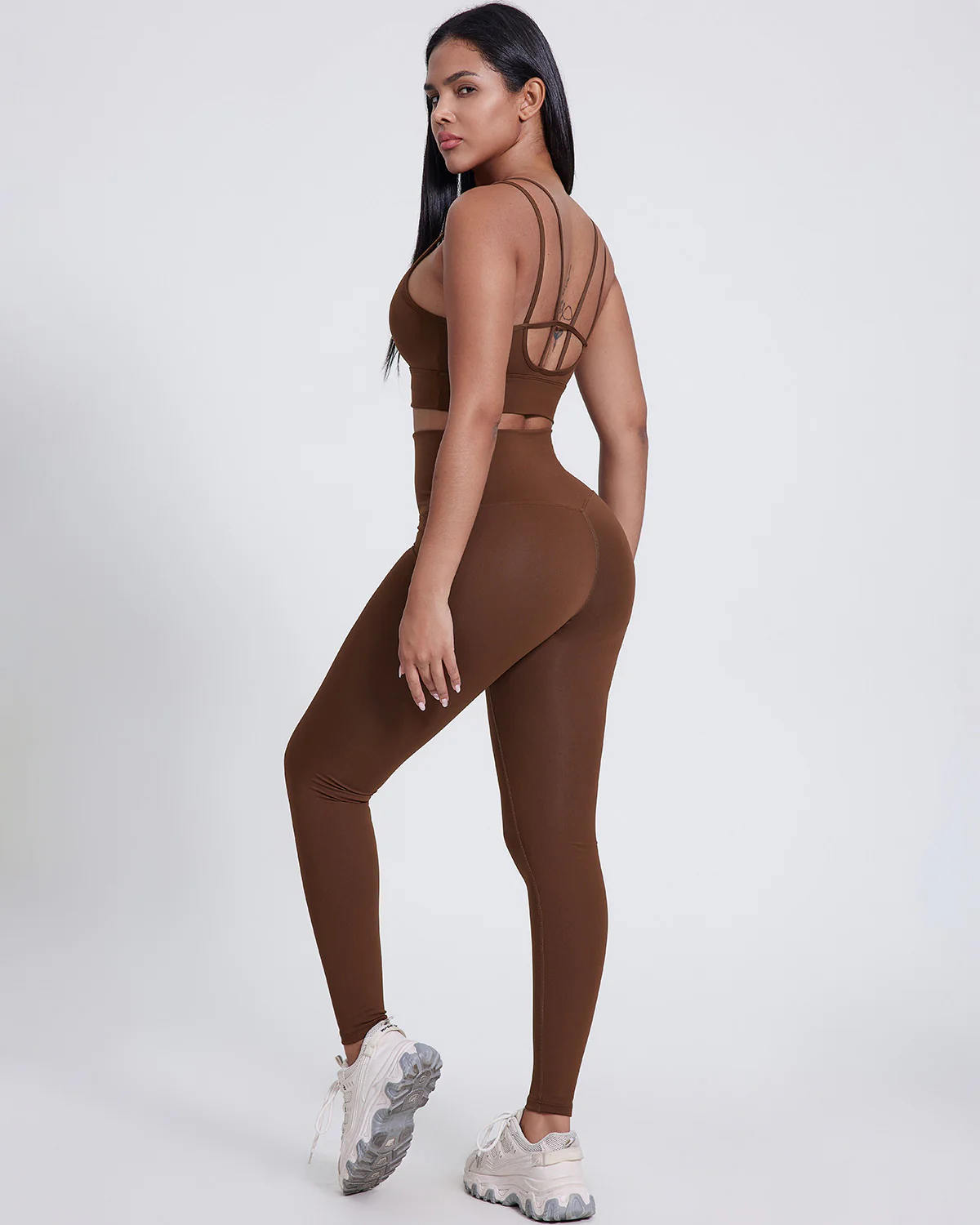 Celestia Seamless Leggings - Brown - Image 3