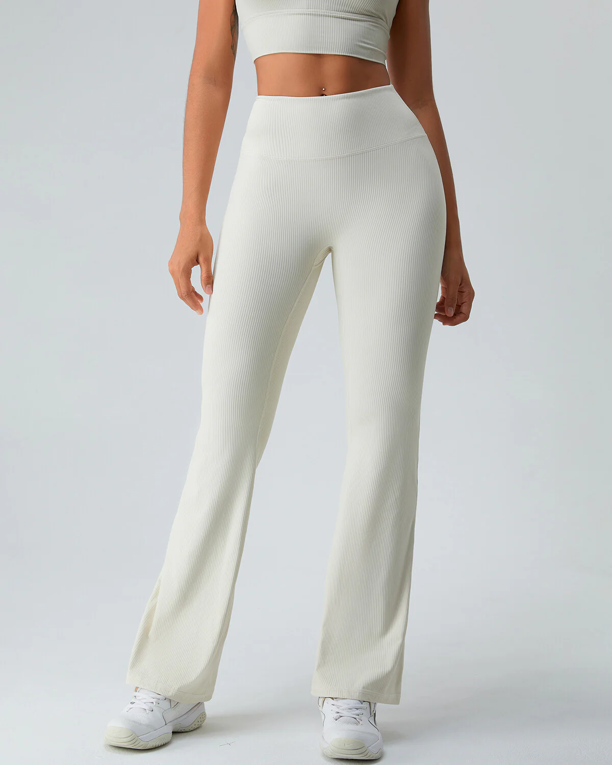 Christina Flare Leggings - Beige - Image 4