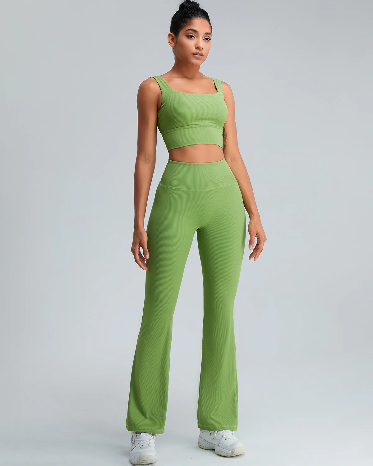 Christina Flare Leggings - Green - Image 7