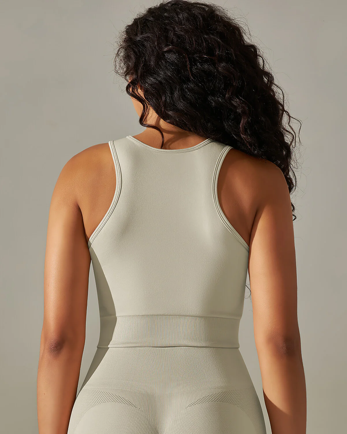 Cleo Crop Top - Light Grey - Image 3