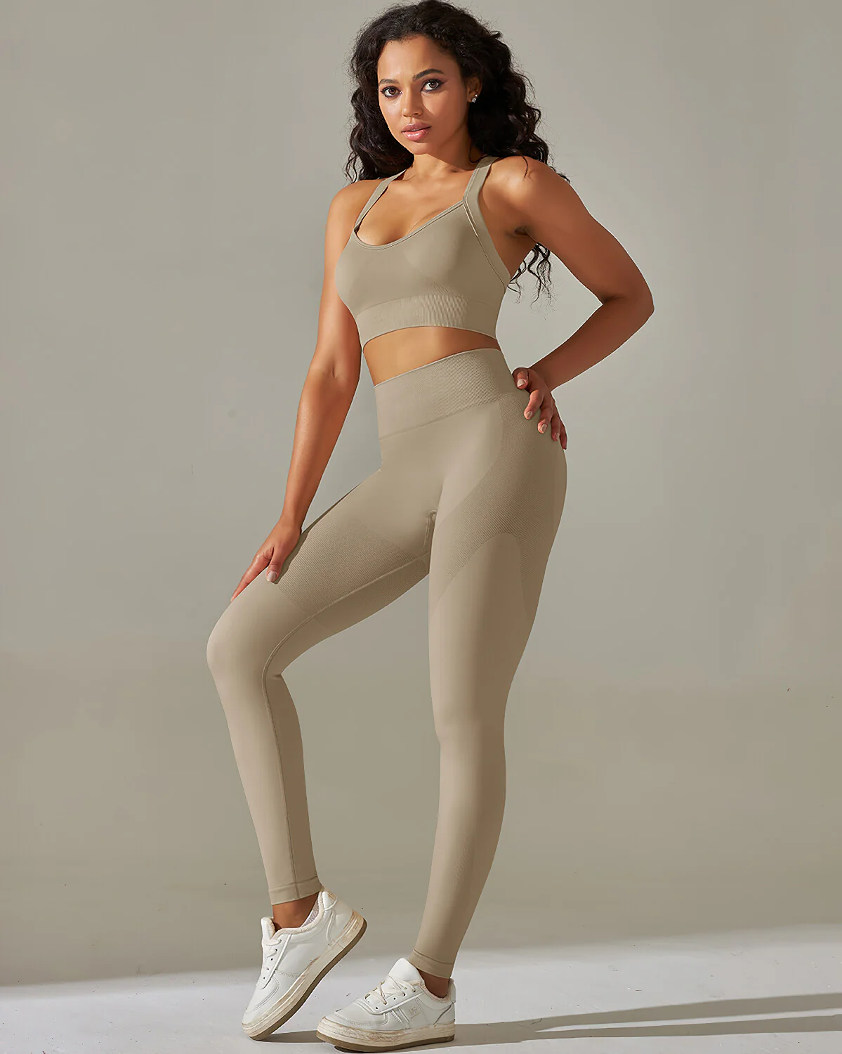 Cleo Seamless Leggings - Khaki - Image 6