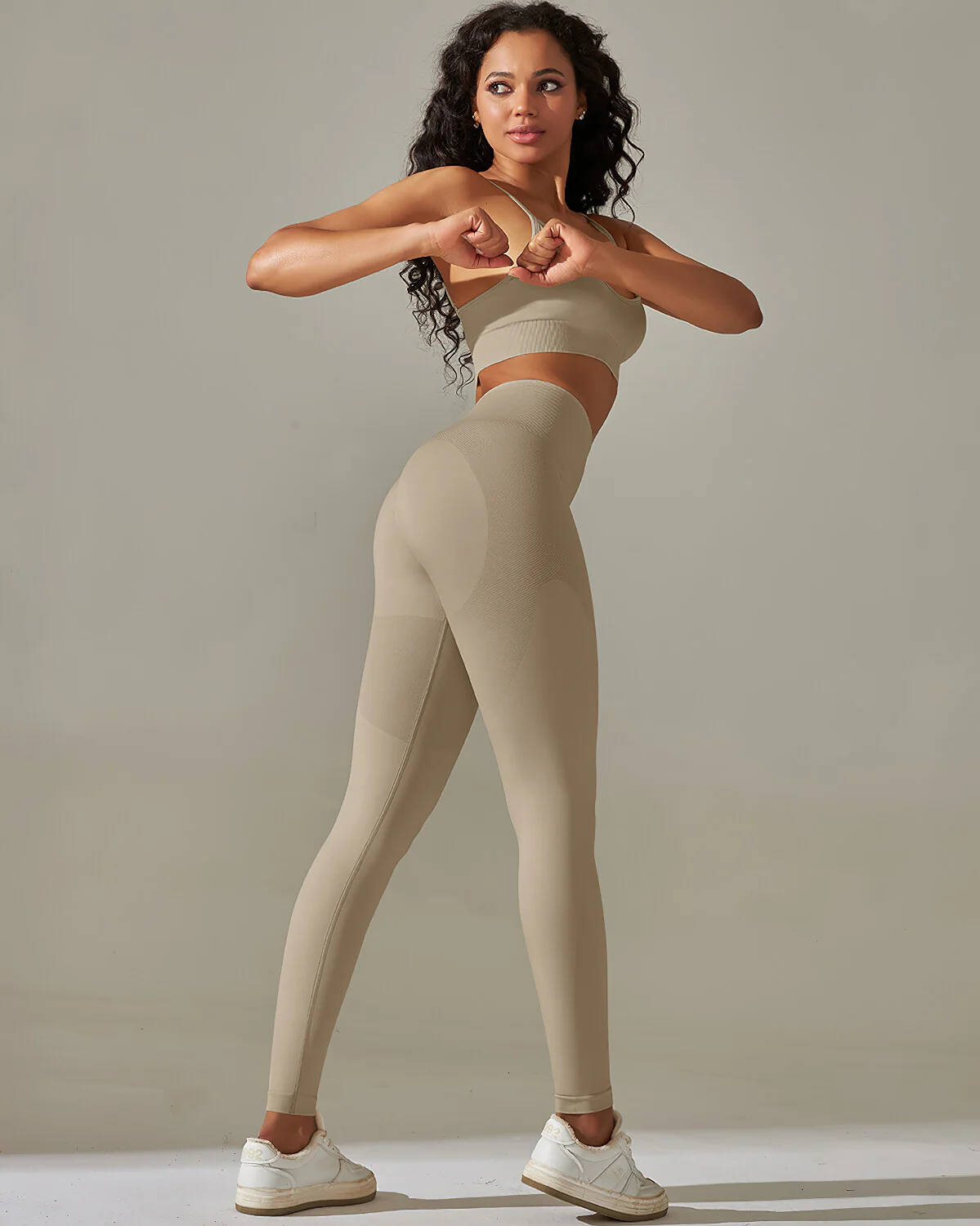 Cleo Seamless Leggings - Khaki - Image 7