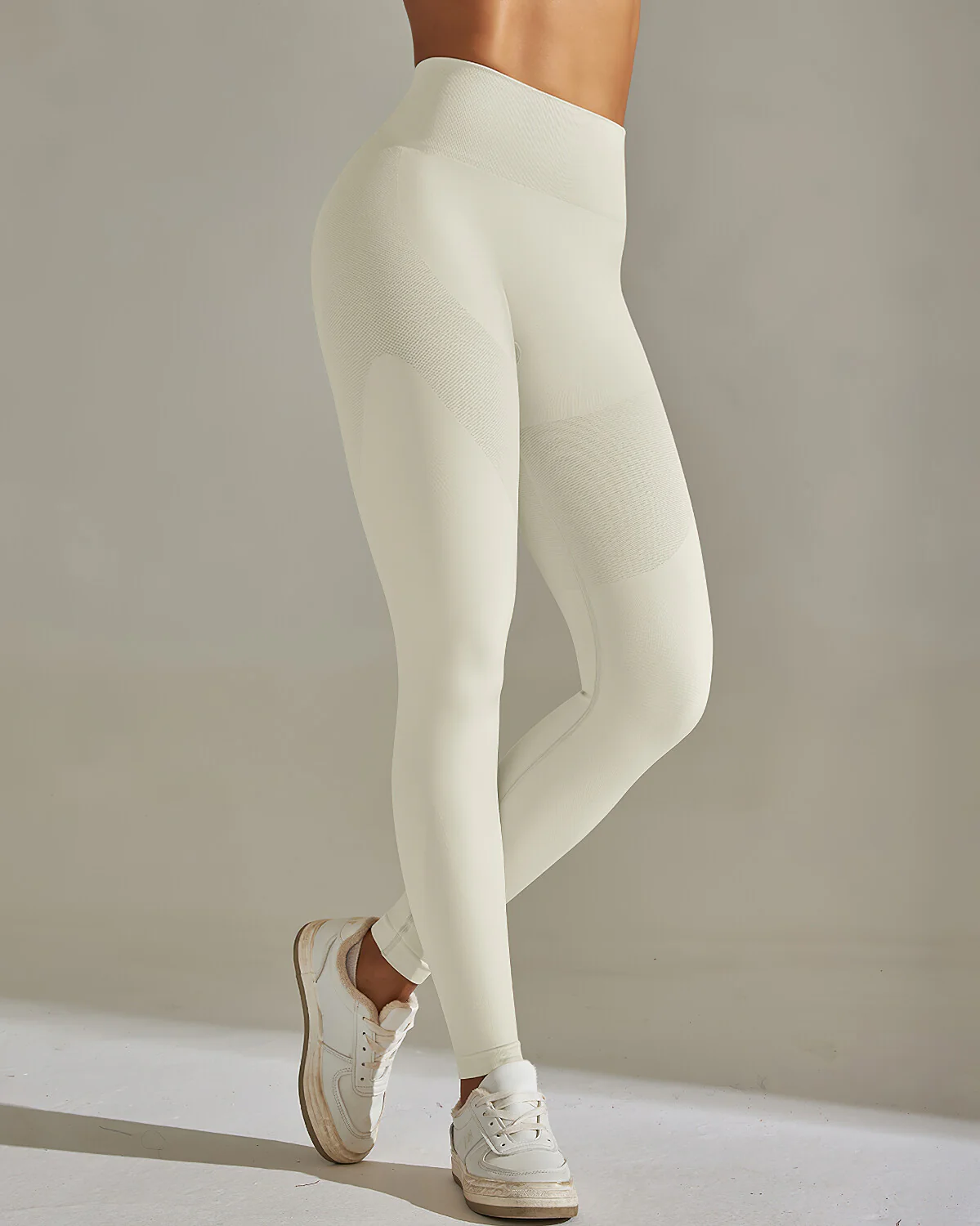 Cleo Seamless Leggings - Beige - Image 3