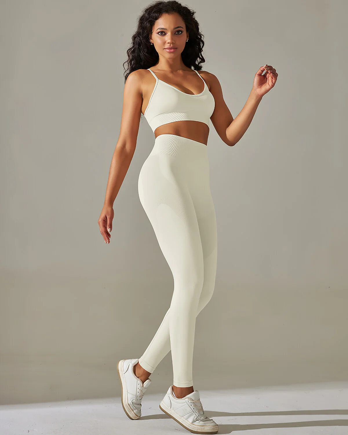 Cleo Seamless Leggings - Beige - Image 7