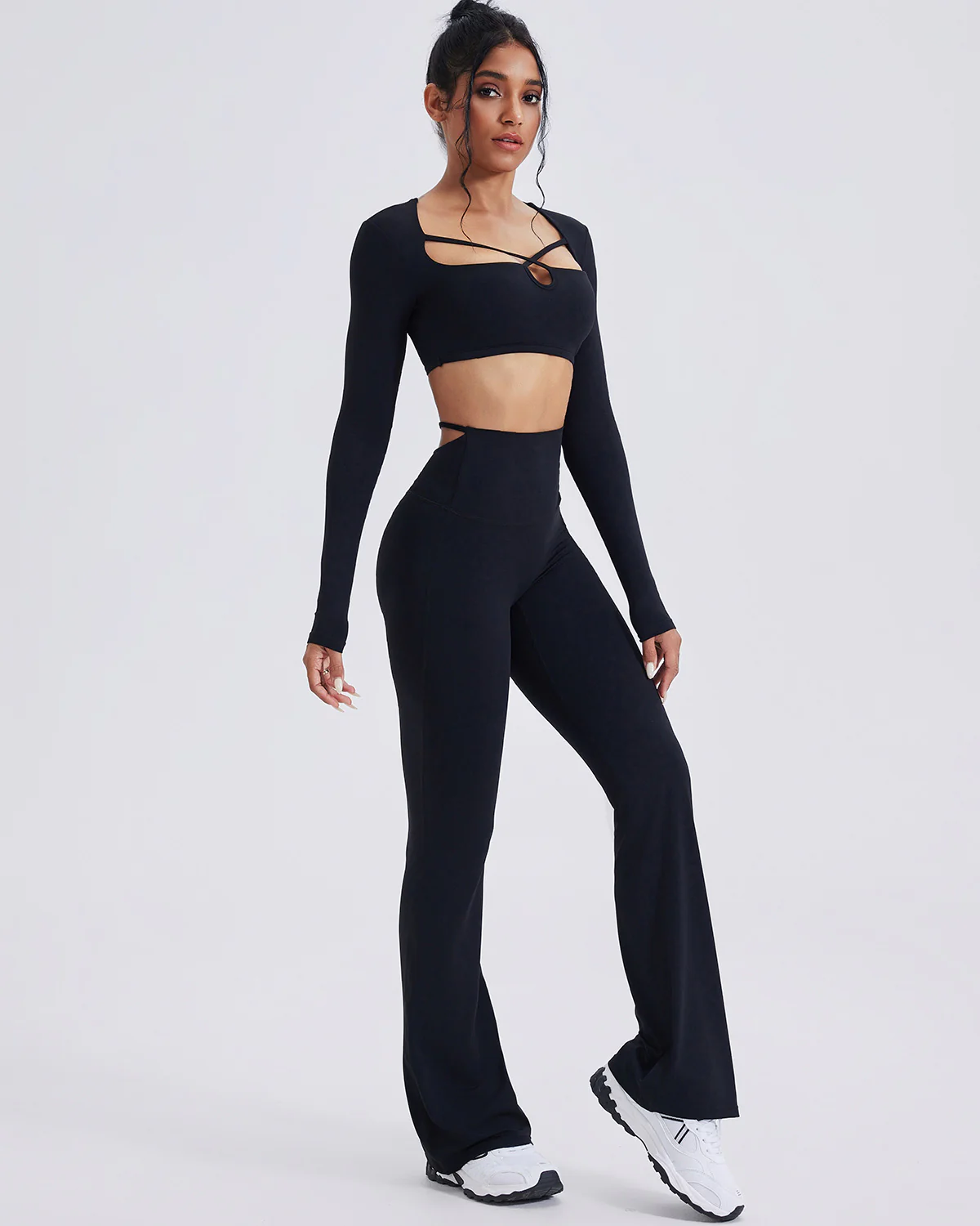 Elise Flare Leggings - Black - Image 5