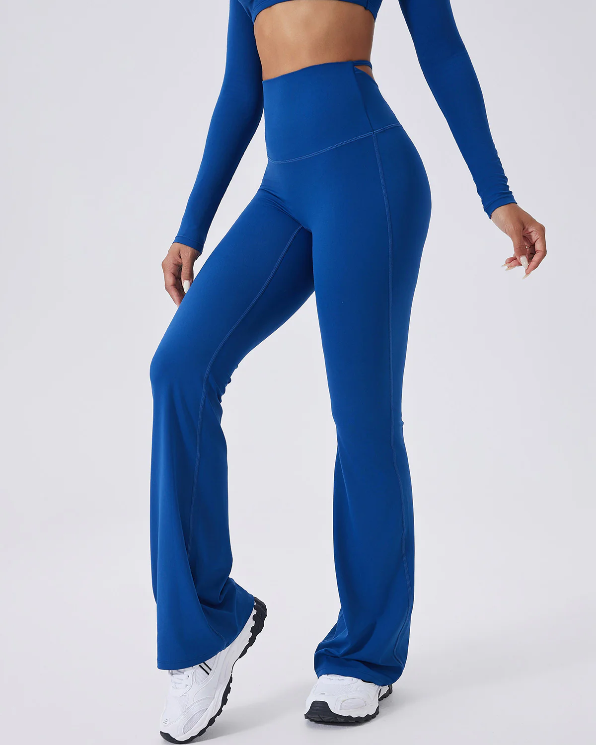 Elise Flare Leggings - Blue - Image 3