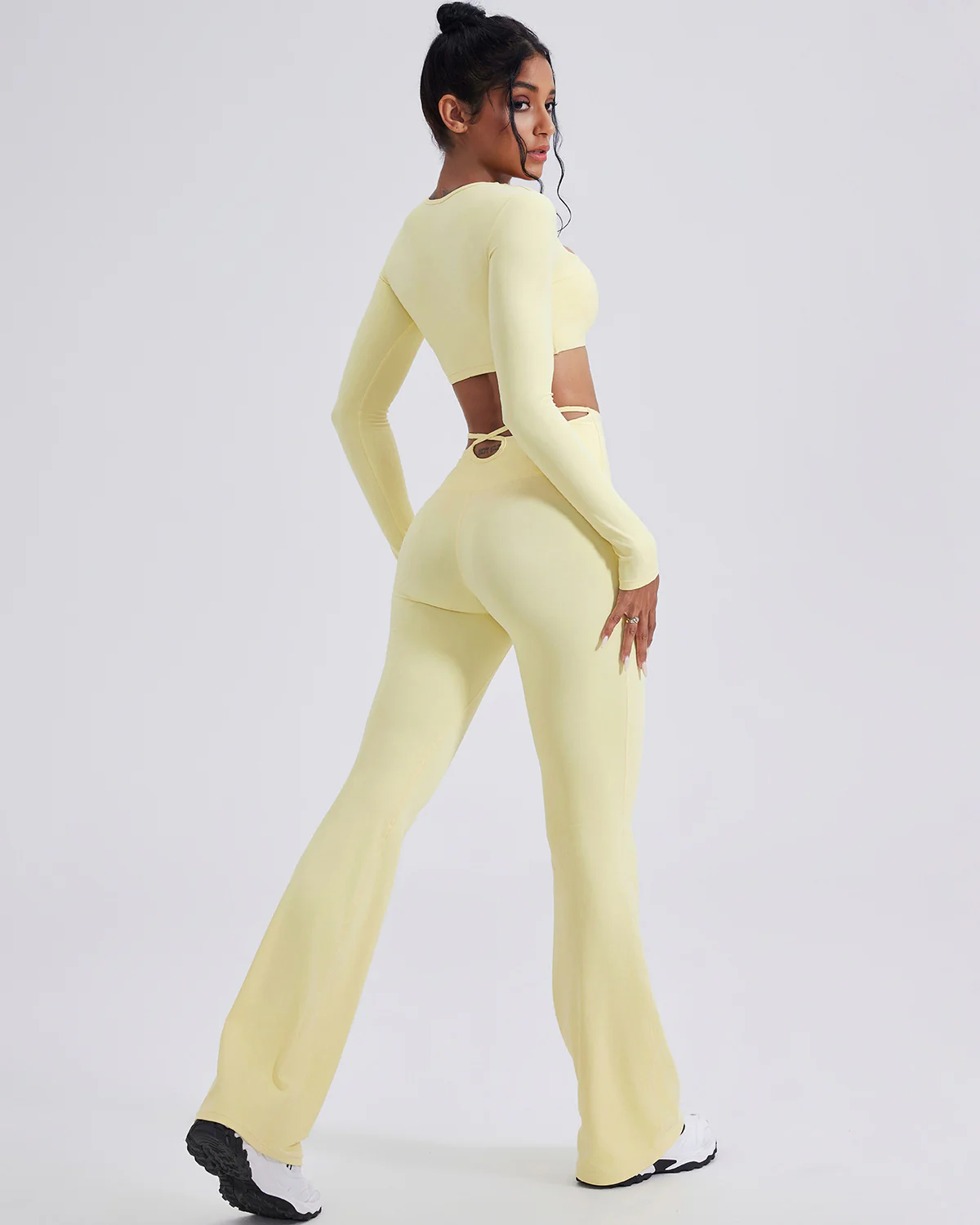 Elise Flare Leggings - Yellow - Image 5