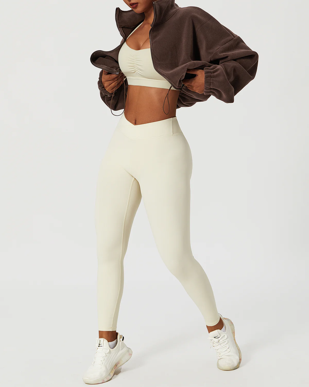 Ellie Crop Pullover - Brown - Image 7
