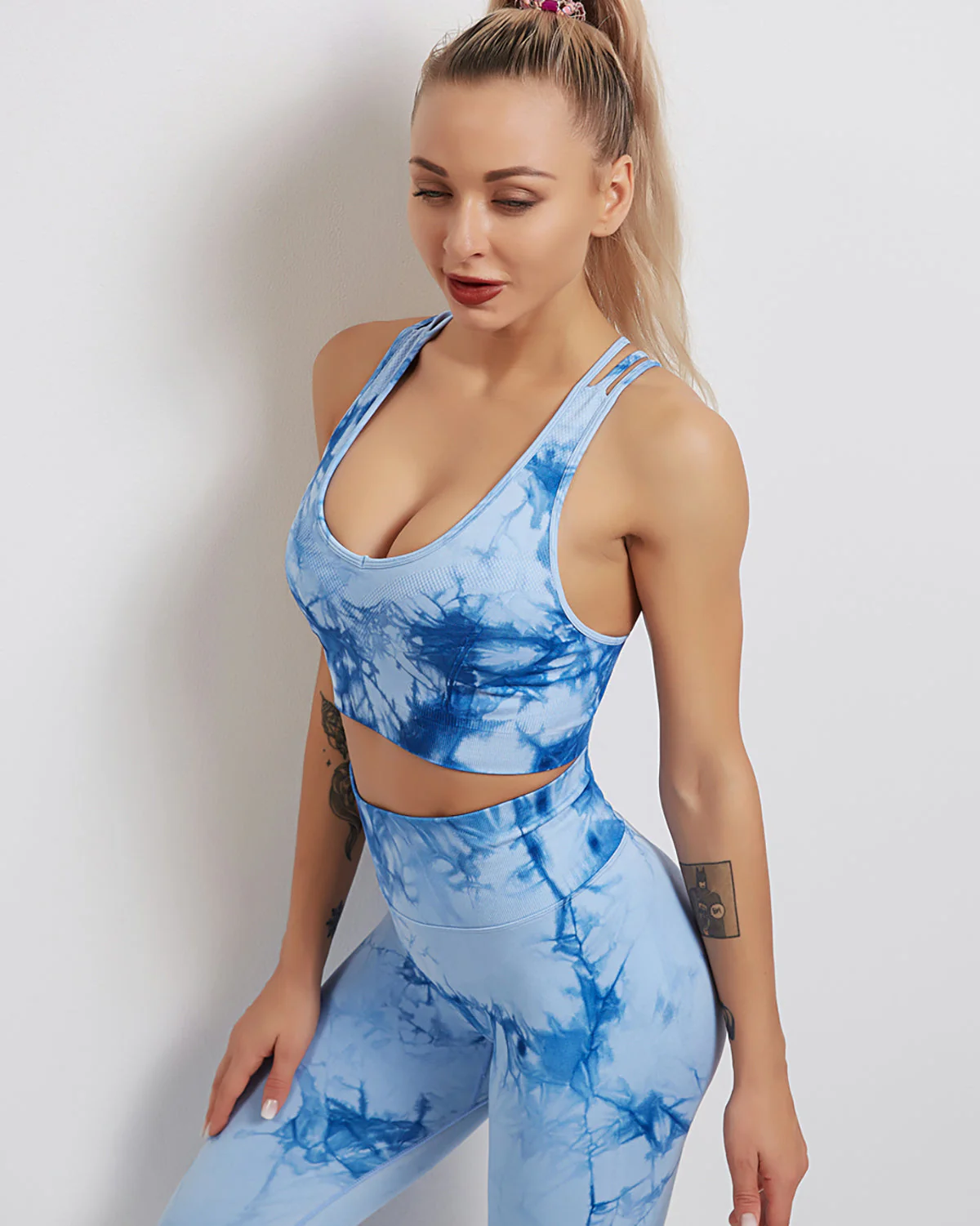 Fojo Dye Sports Bra - Blue - Image 3