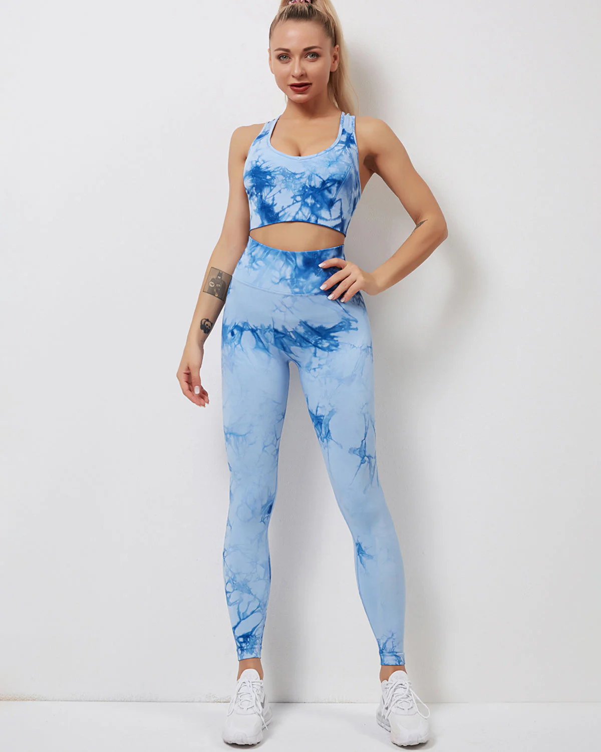 Fojo Dye Sports Bra - Blue - Image 5