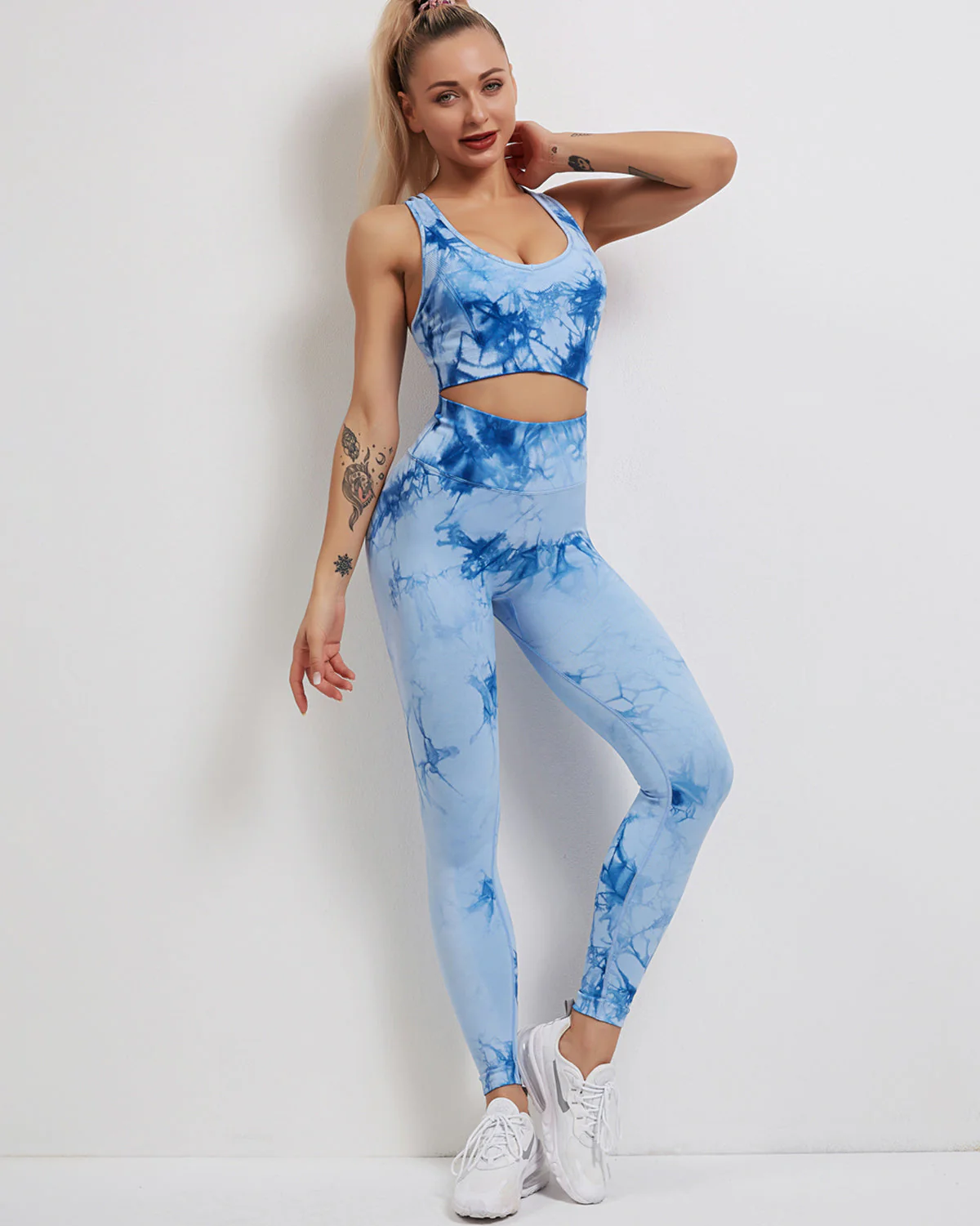 Fojo Dye Sports Bra - Blue - Image 7