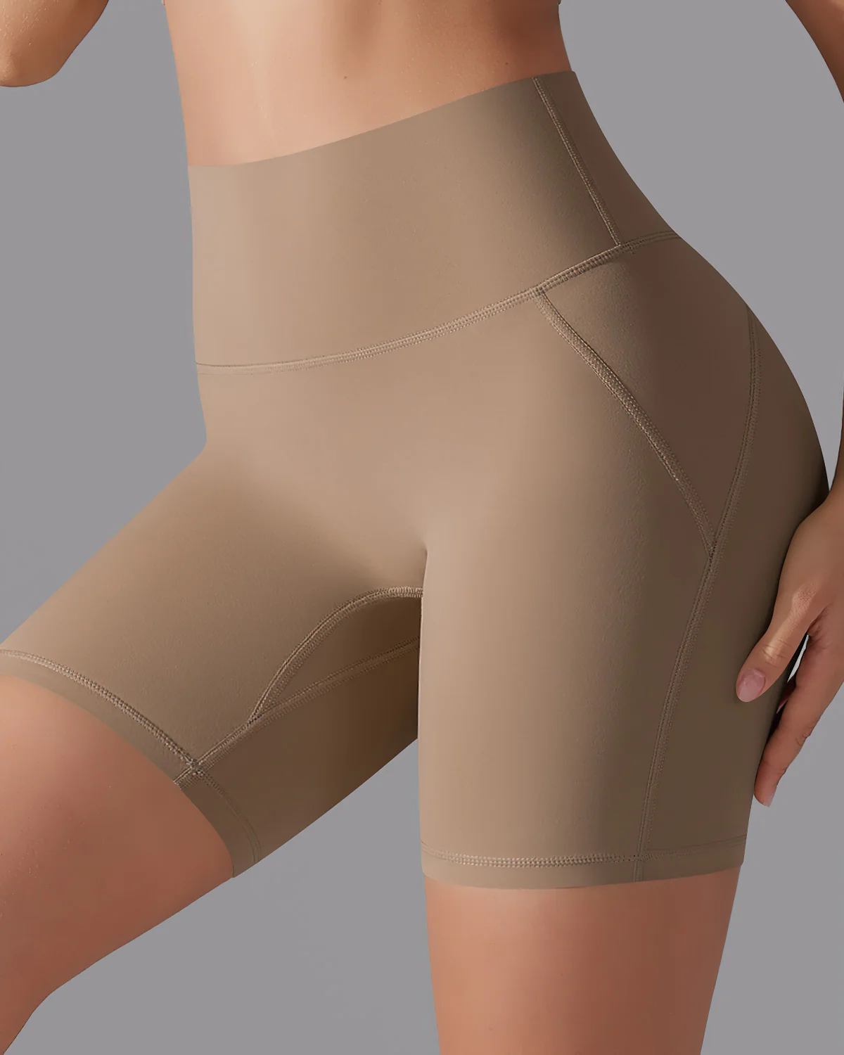Giselle Seamless Shorts - Khaki - Image 7