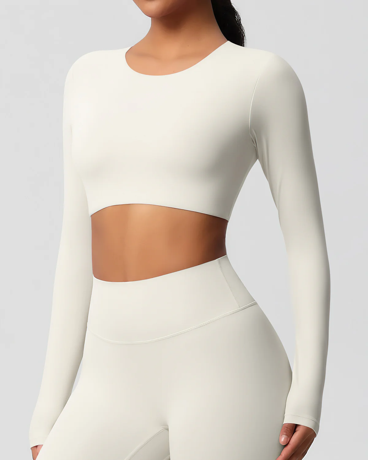 Gwen Cropped Long Sleeve - Cloud - Image 2