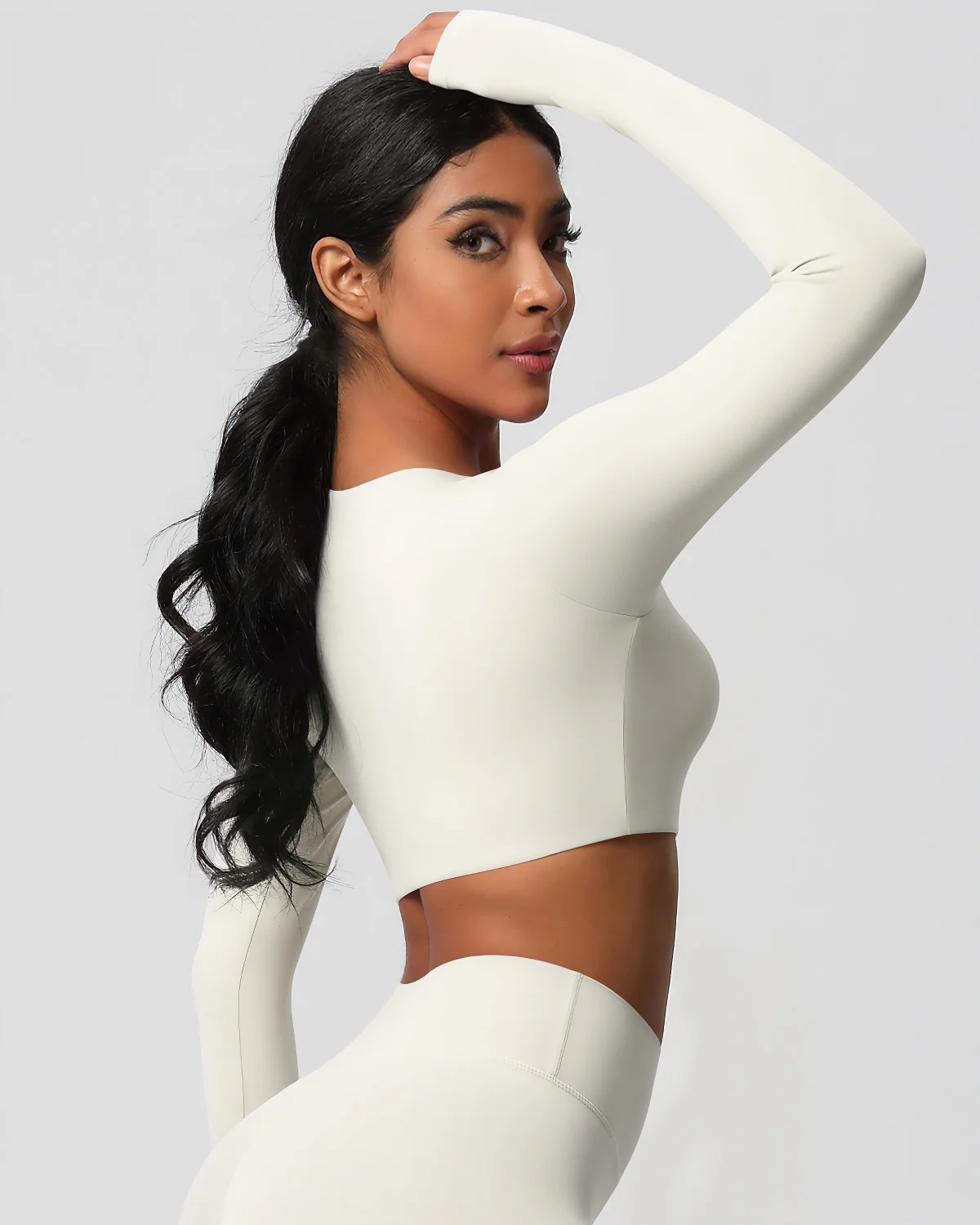 Gwen Cropped Long Sleeve - Cloud - Image 7