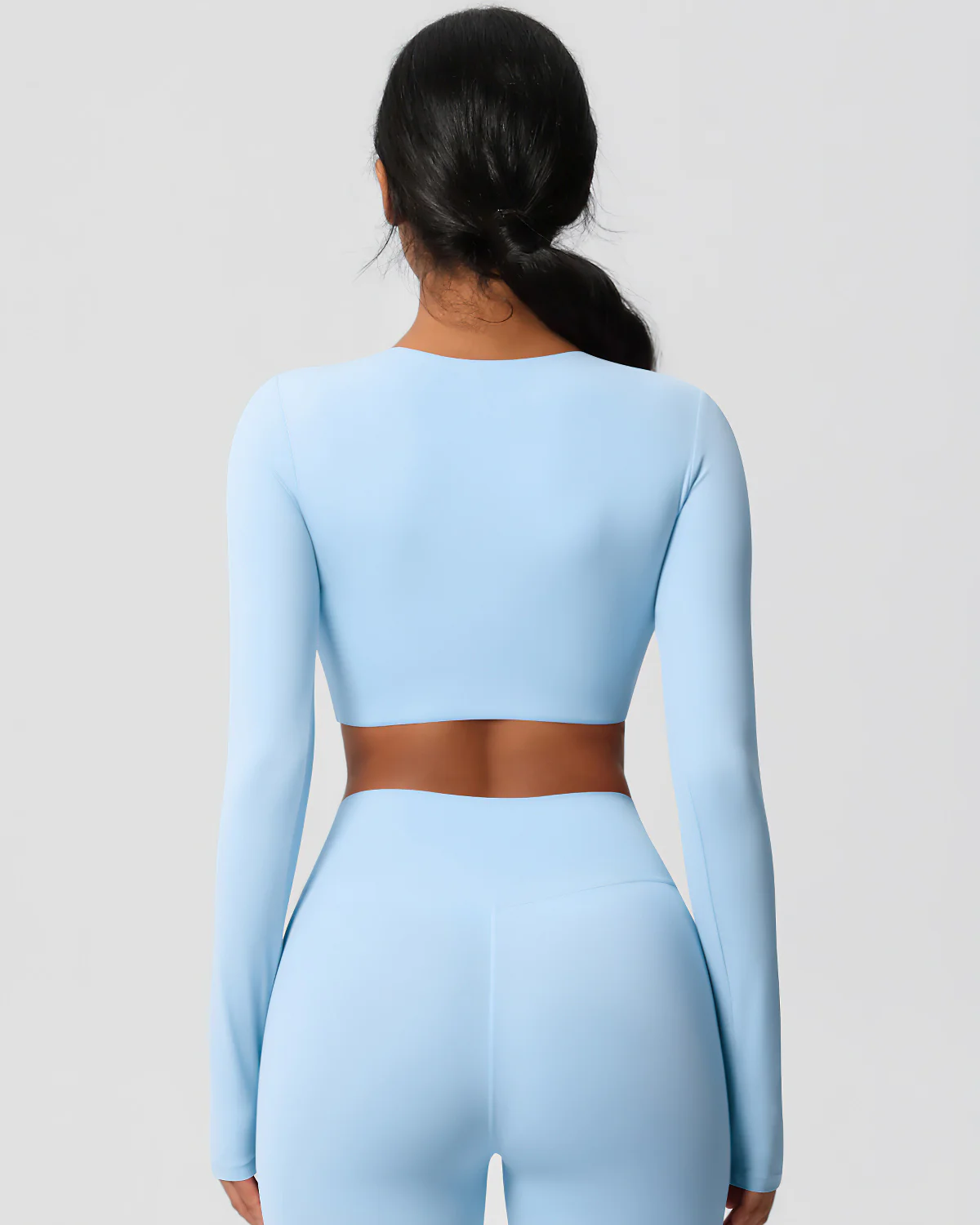 Gwen Cropped Long Sleeve - Sky Blue - Image 7