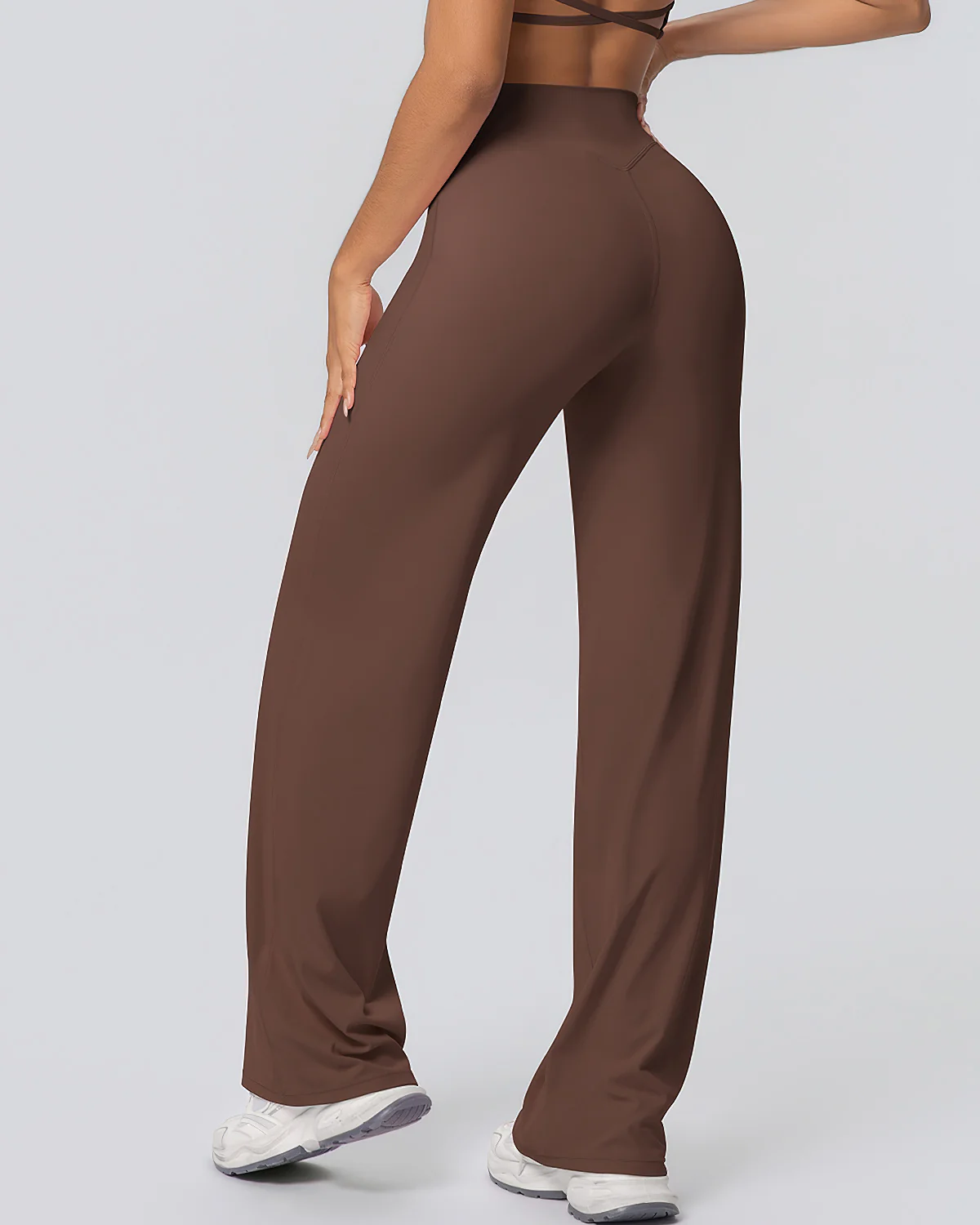 Gwen Flare Leggings - Brown - Image 3