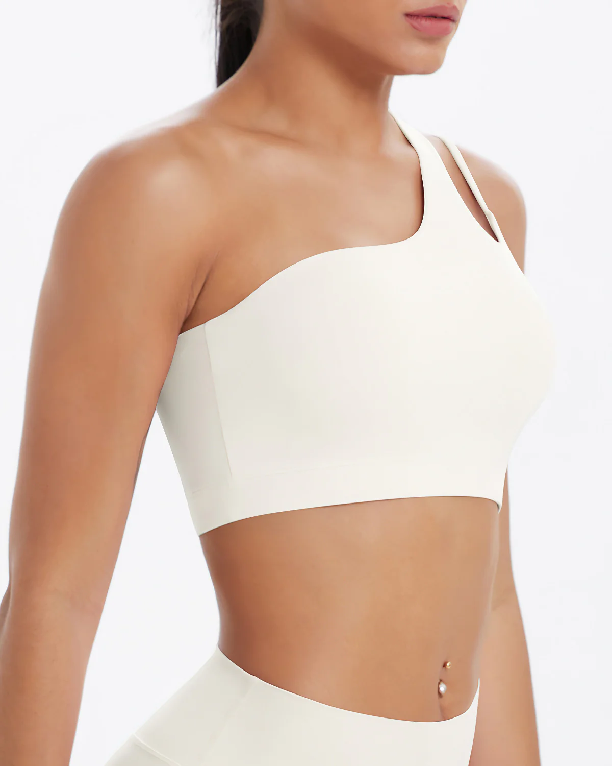 Gwen One-Shoulder Sports Bra - Cloud - Image 2
