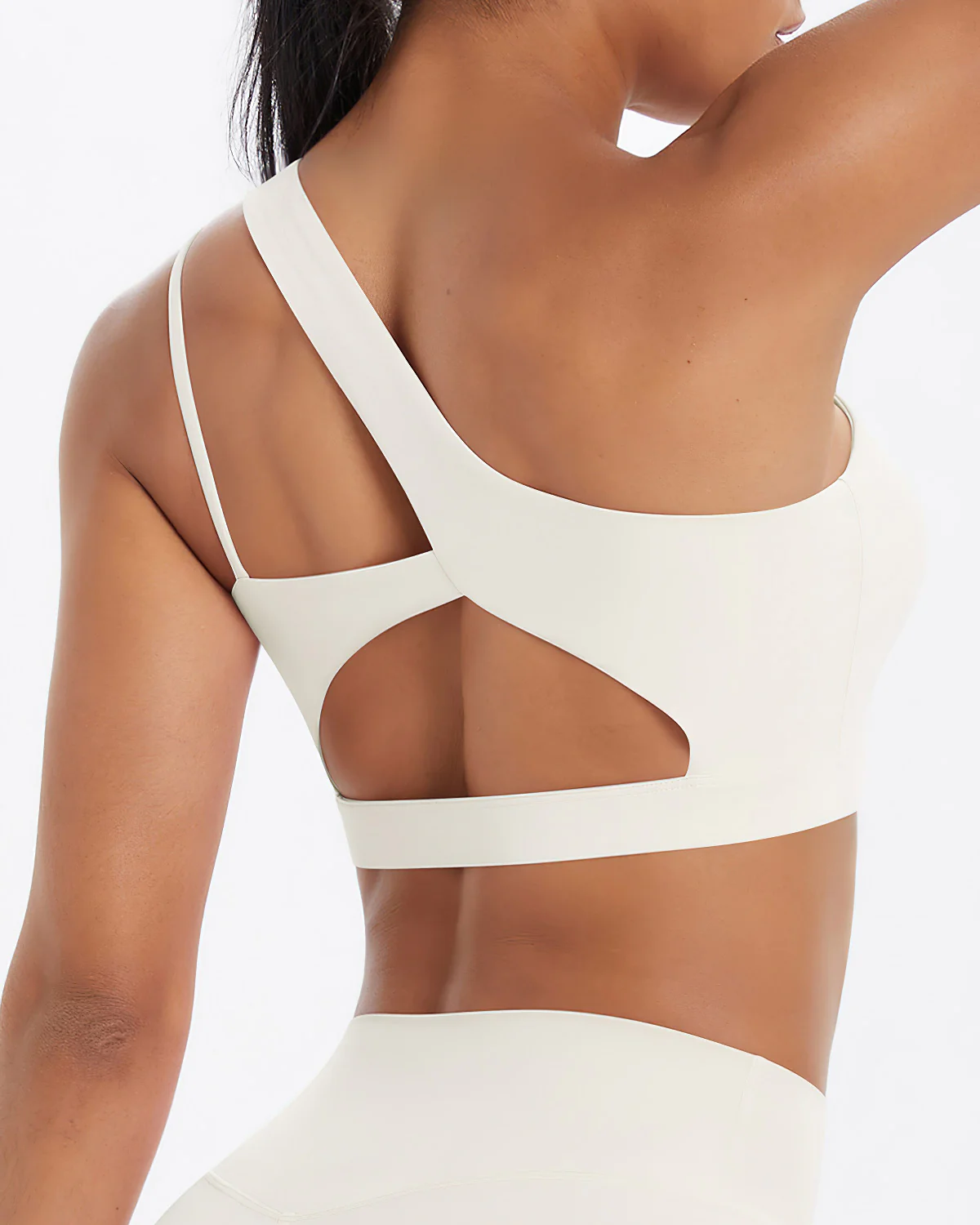 Gwen One-Shoulder Sports Bra - Cloud - Image 3