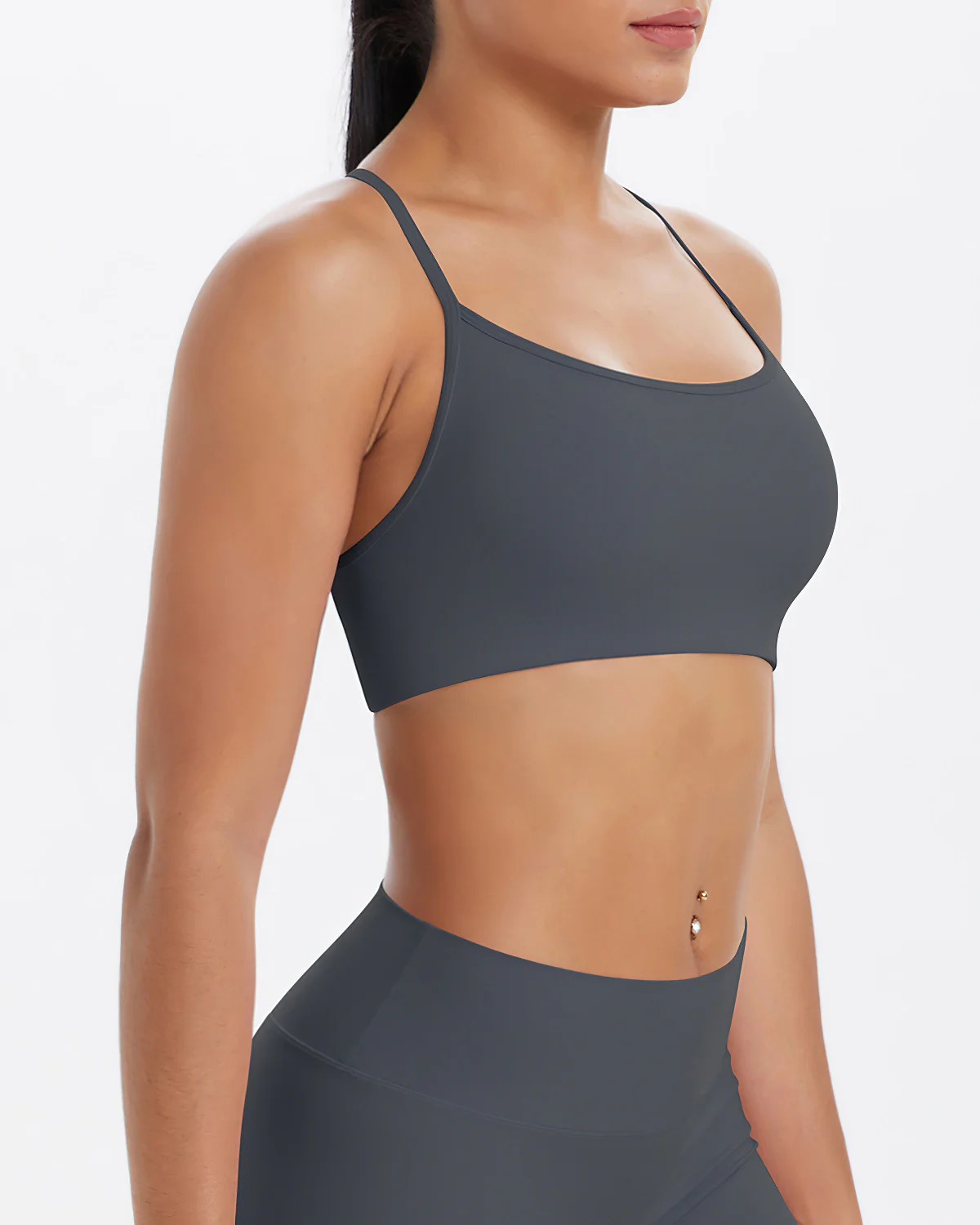 Gwen Sports Bra - Dark Grey - Image 3