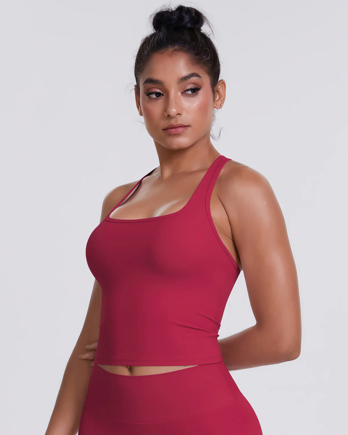 Gwen T-Back Top - Carmine - Image 5