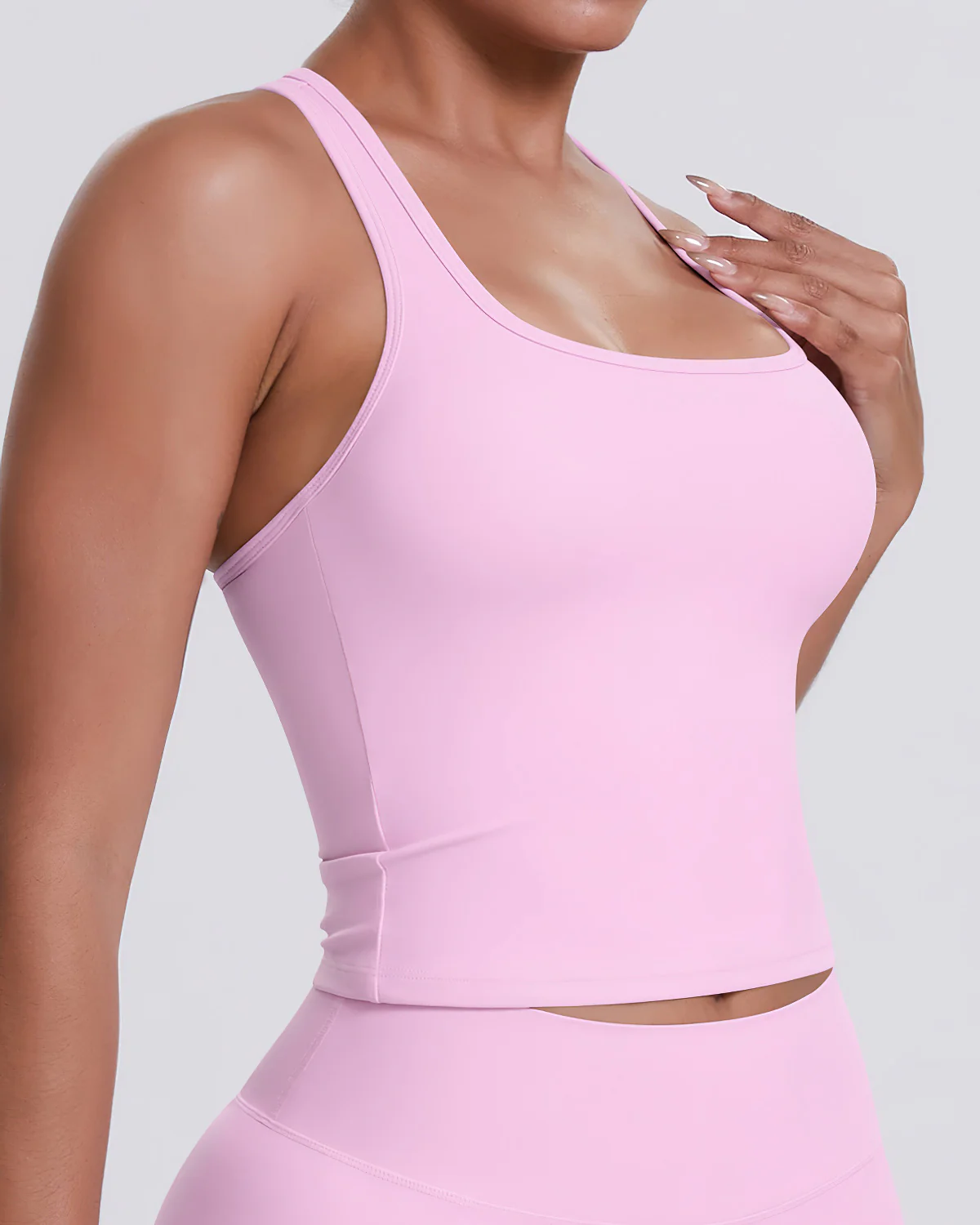 Gwen T-Back Top - Pink