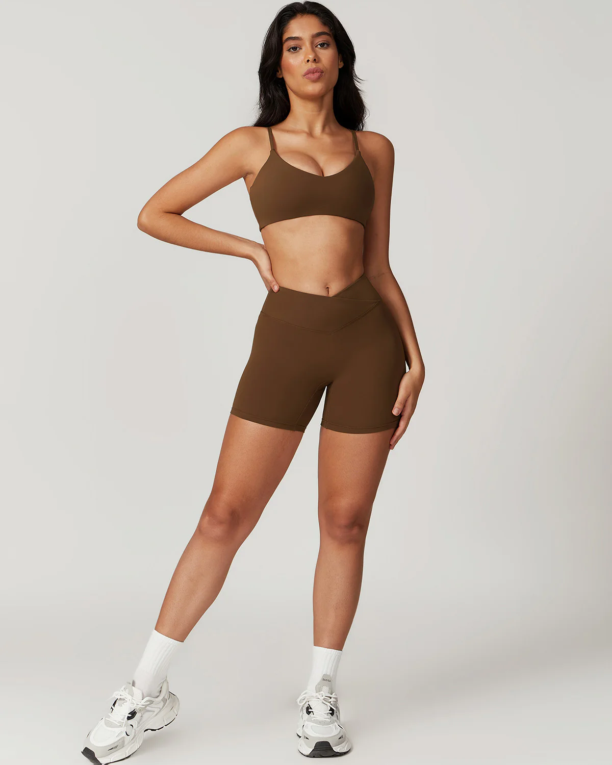 Hazel Sports Bra - Brown - Image 5