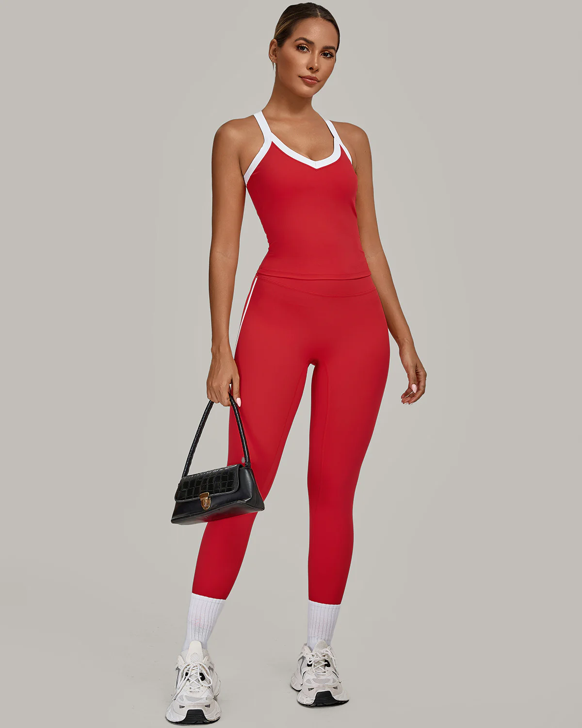Hermione Seamless Leggings - Red - Image 7