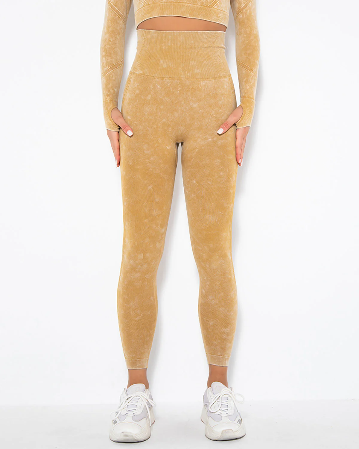 Idalyne Seamless Scrunch Leggings - Yellow - Image 3