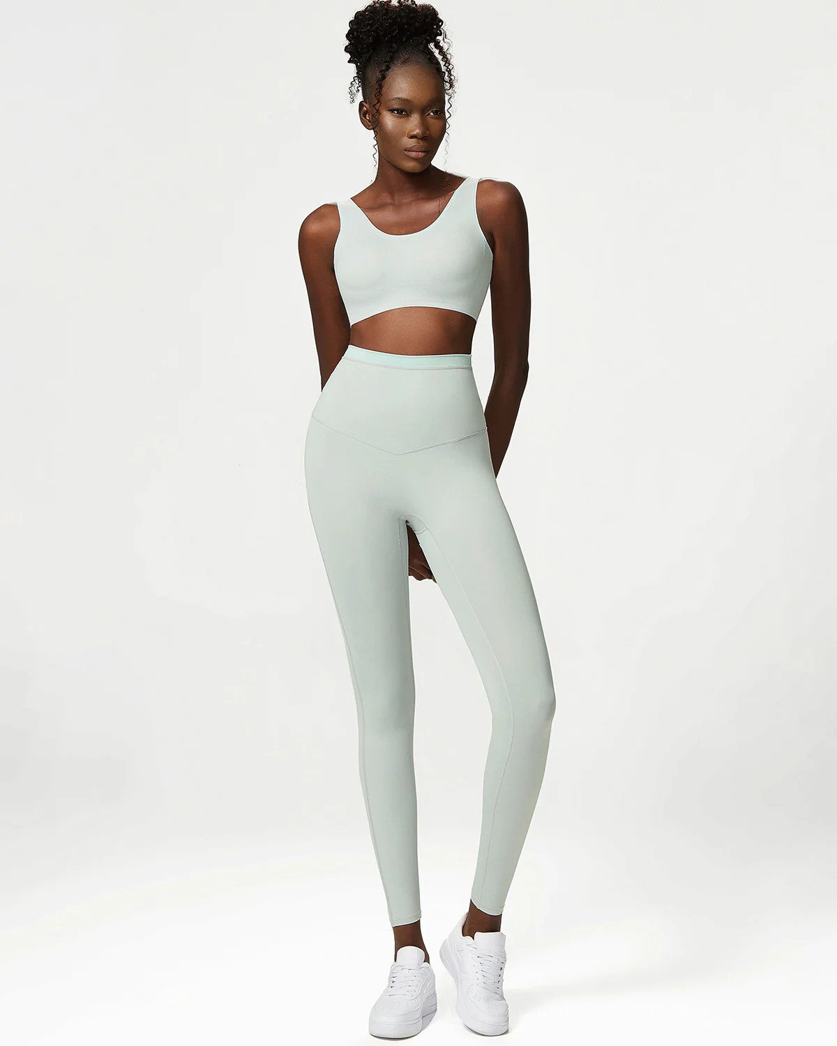 Juno Seamless Leggings - Foggy Green - Image 7