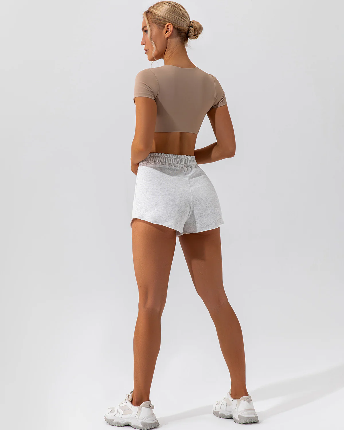 Kaia Athleisure Shorts - Heather Grey - Image 7