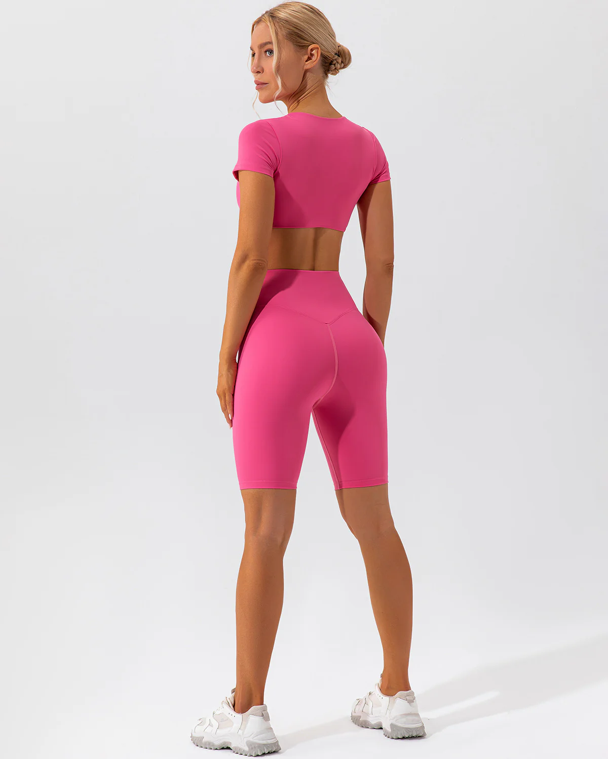 Kaia Biker Shorts - Fuchsia - Image 7