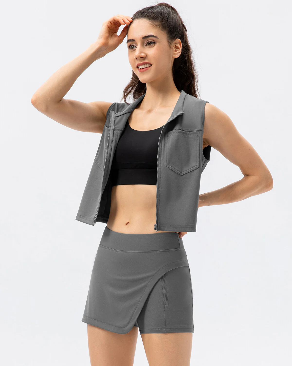 Katherine Sports Vest - Grey - Image 4