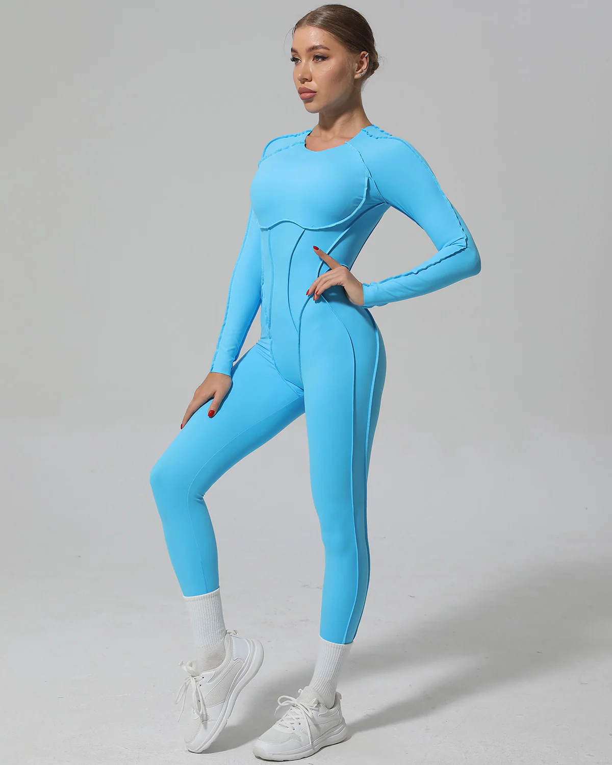 Kira Flex Jumpsuit - Aqua - Image 2