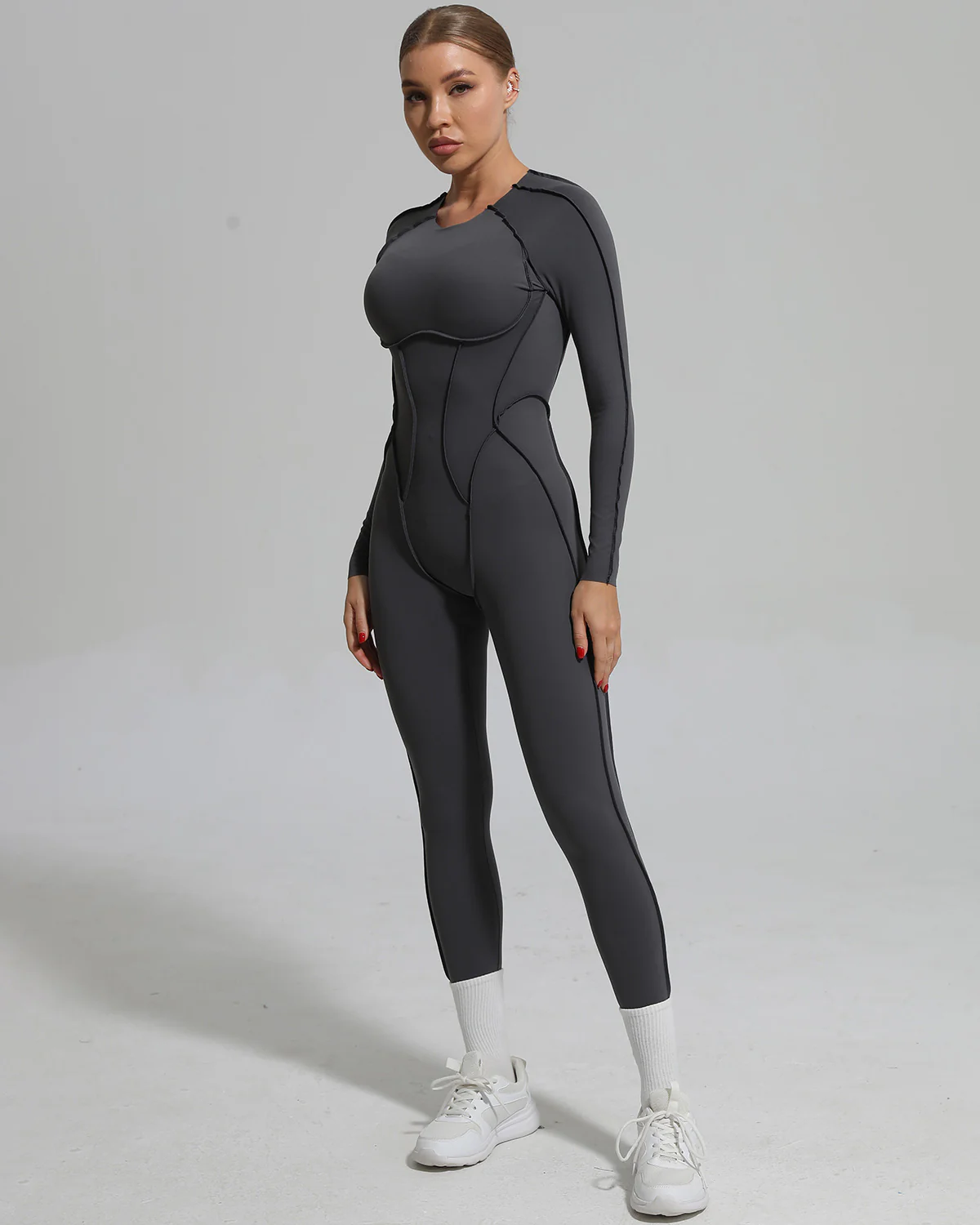 Kira Flex Jumpsuit - Grey - Image 5