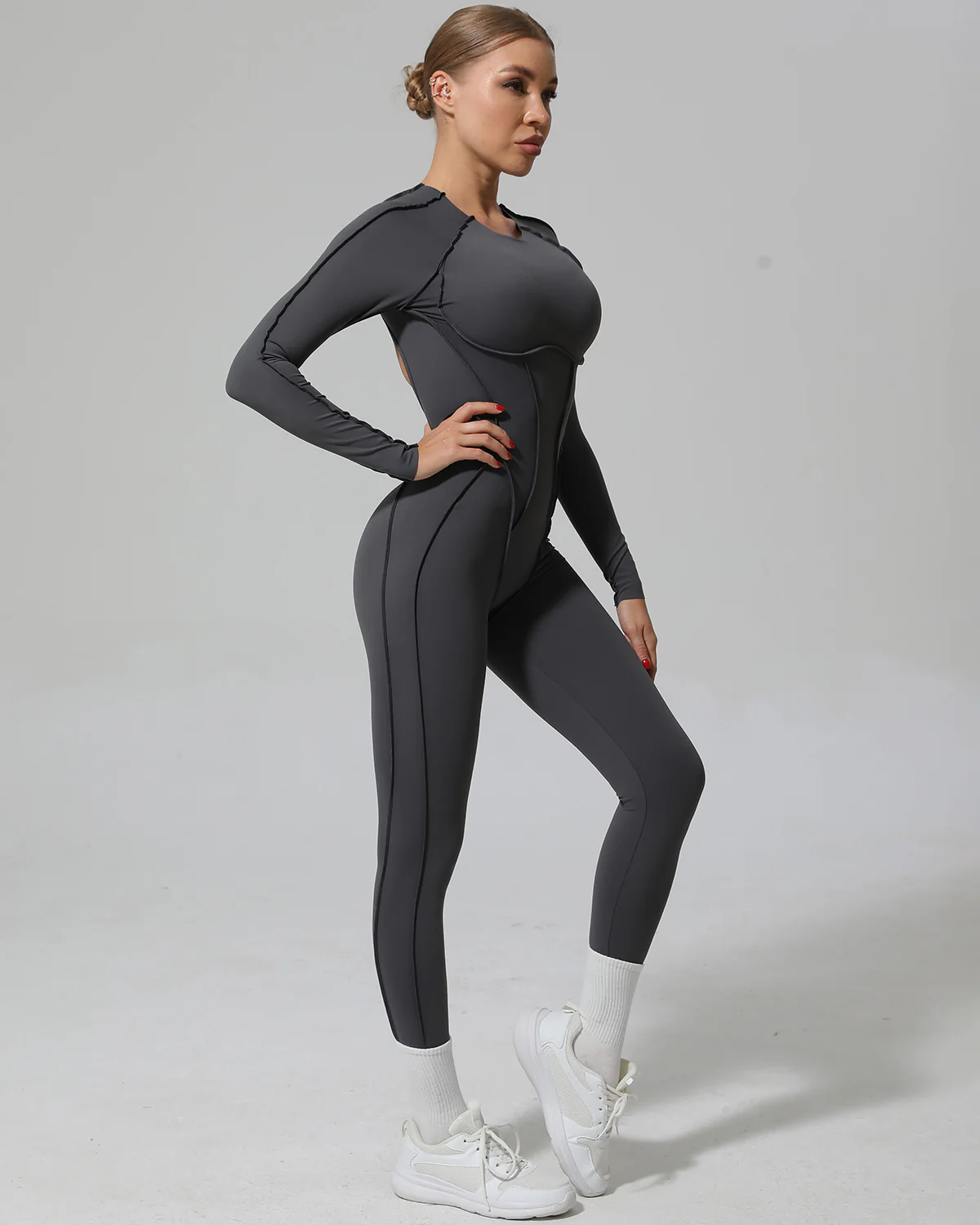 Kira Flex Jumpsuit - Grey - Image 6
