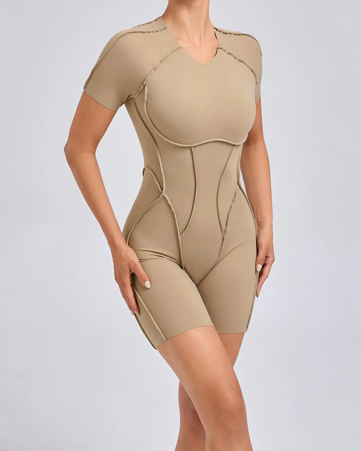 Kira Sprint Jumpsuit - Khaki - Image 3