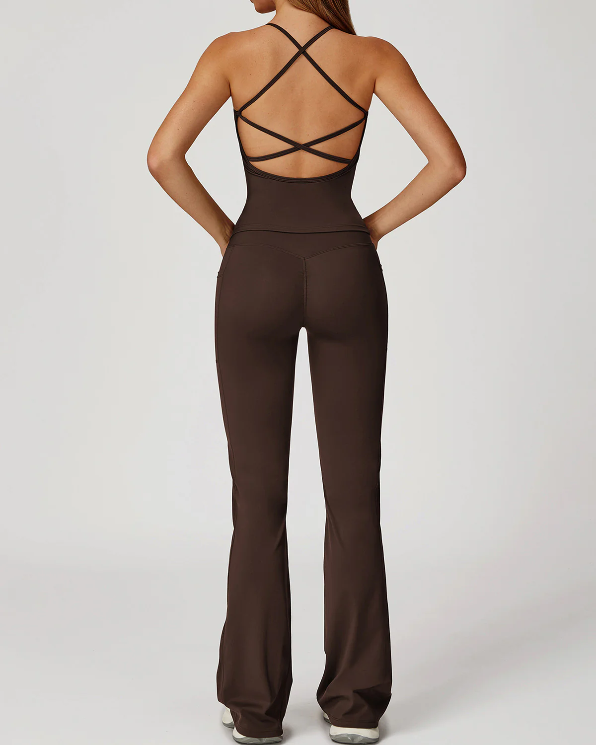 Mila Flare Leggings - Brown - Image 4