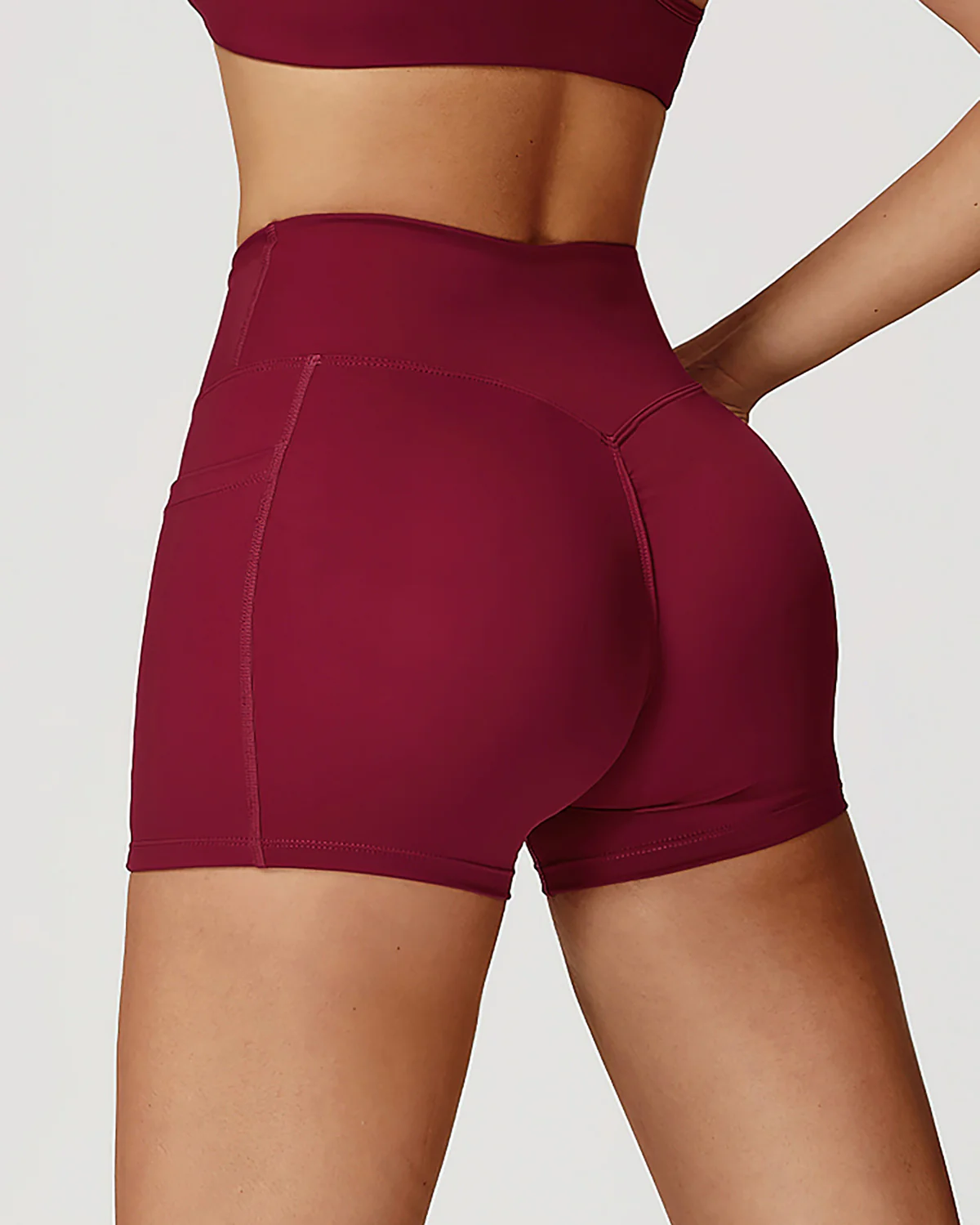 Mila Seamless Shorts - Red - Image 2