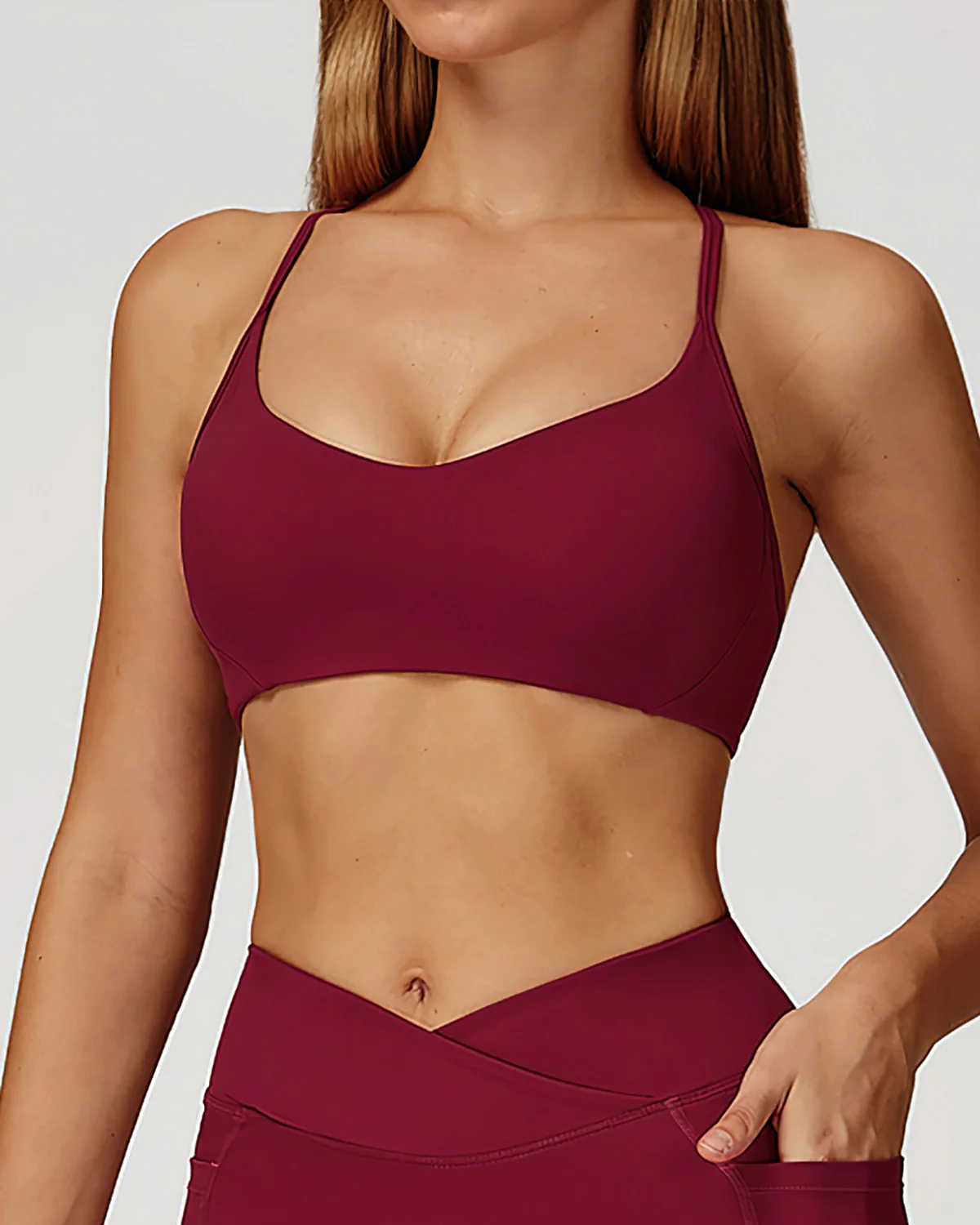 Mila Sports Bra - Red - Image 2