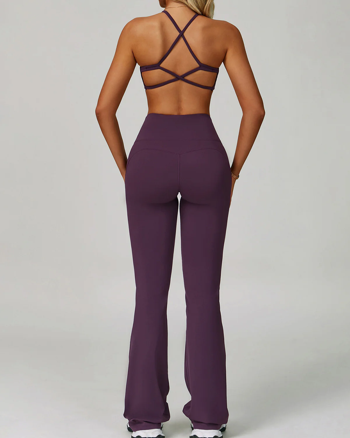 Mira Flare Leggings - Purple - Image 4