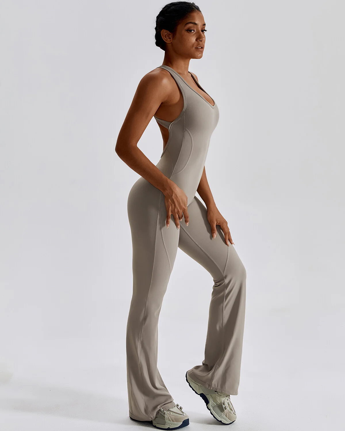Murphy Seamless Jumpsuit - Khaki - Image 4