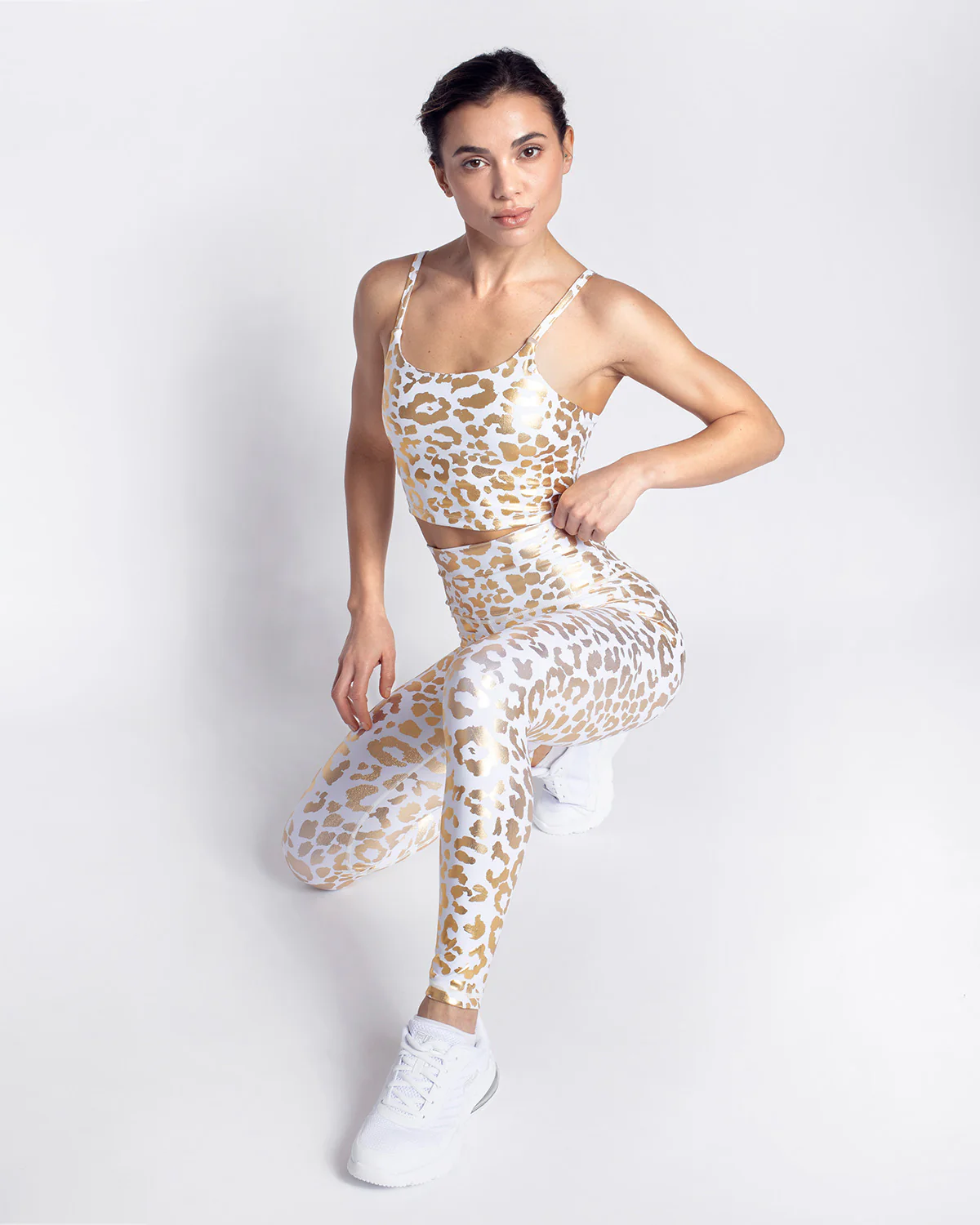 Nicola Metallic Leopard Leggings - Image 4