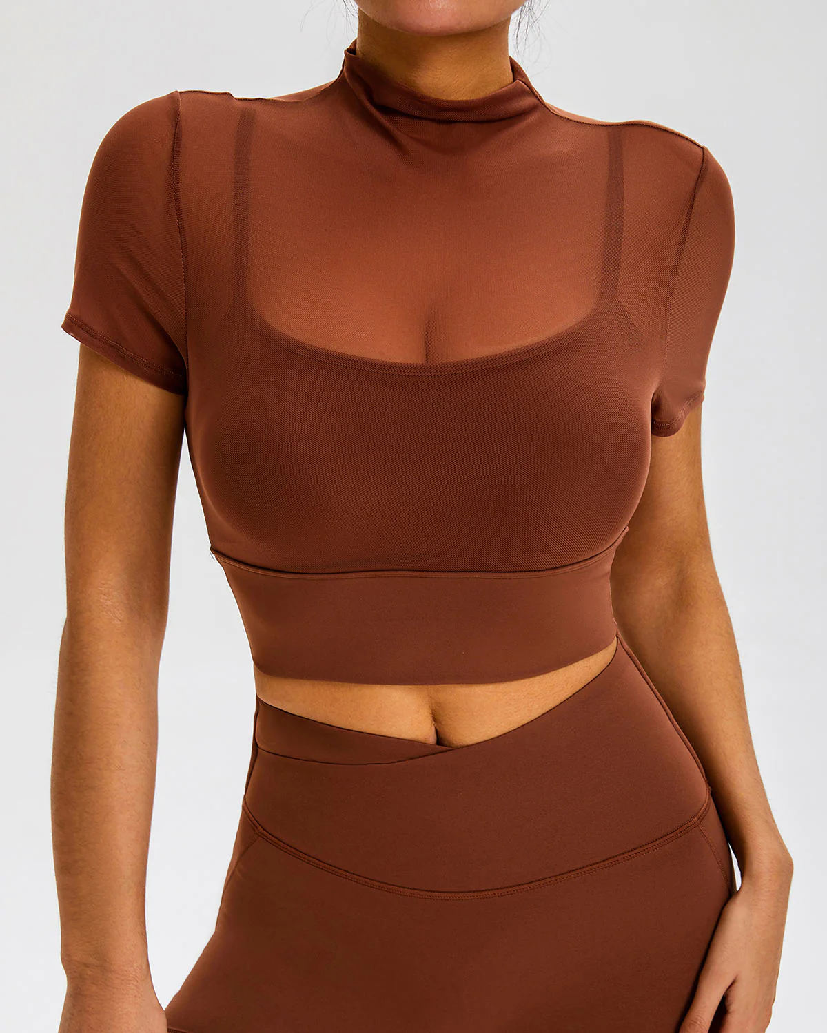 Nola Crop Top - Chestnut - Image 3