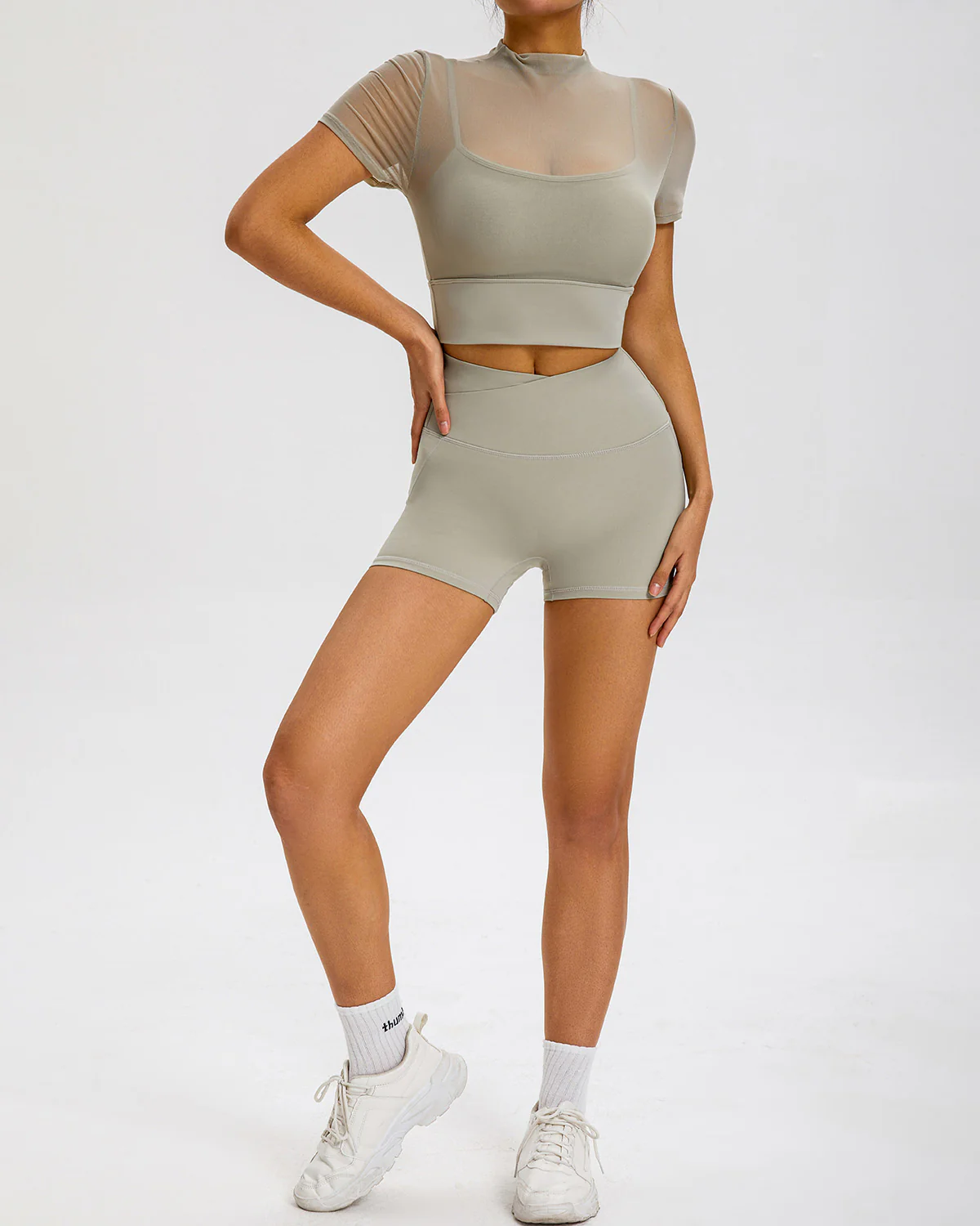 Nola Seamless Shorts - Fossil - Image 4