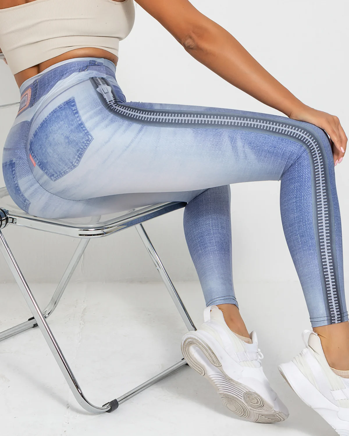 Normani Denim Scrunch Leggings - Image 31
