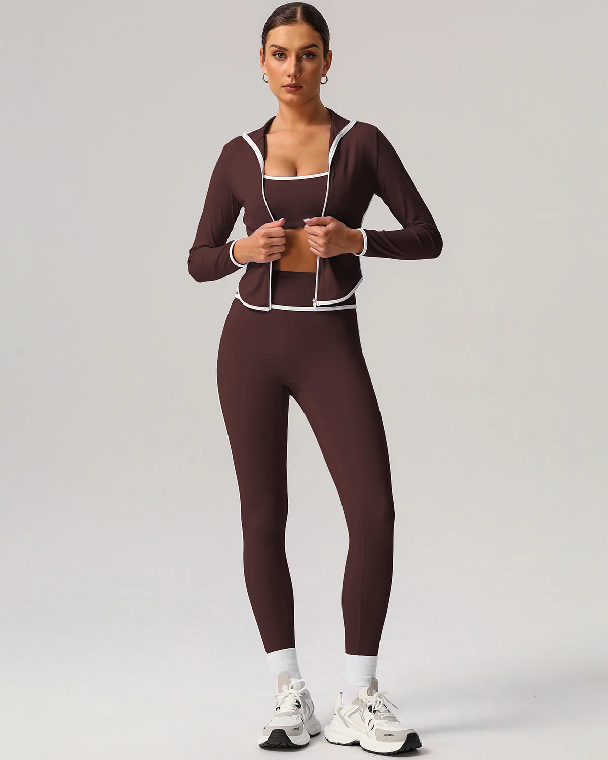 Raina Seamless Leggings - Brown - Image 7